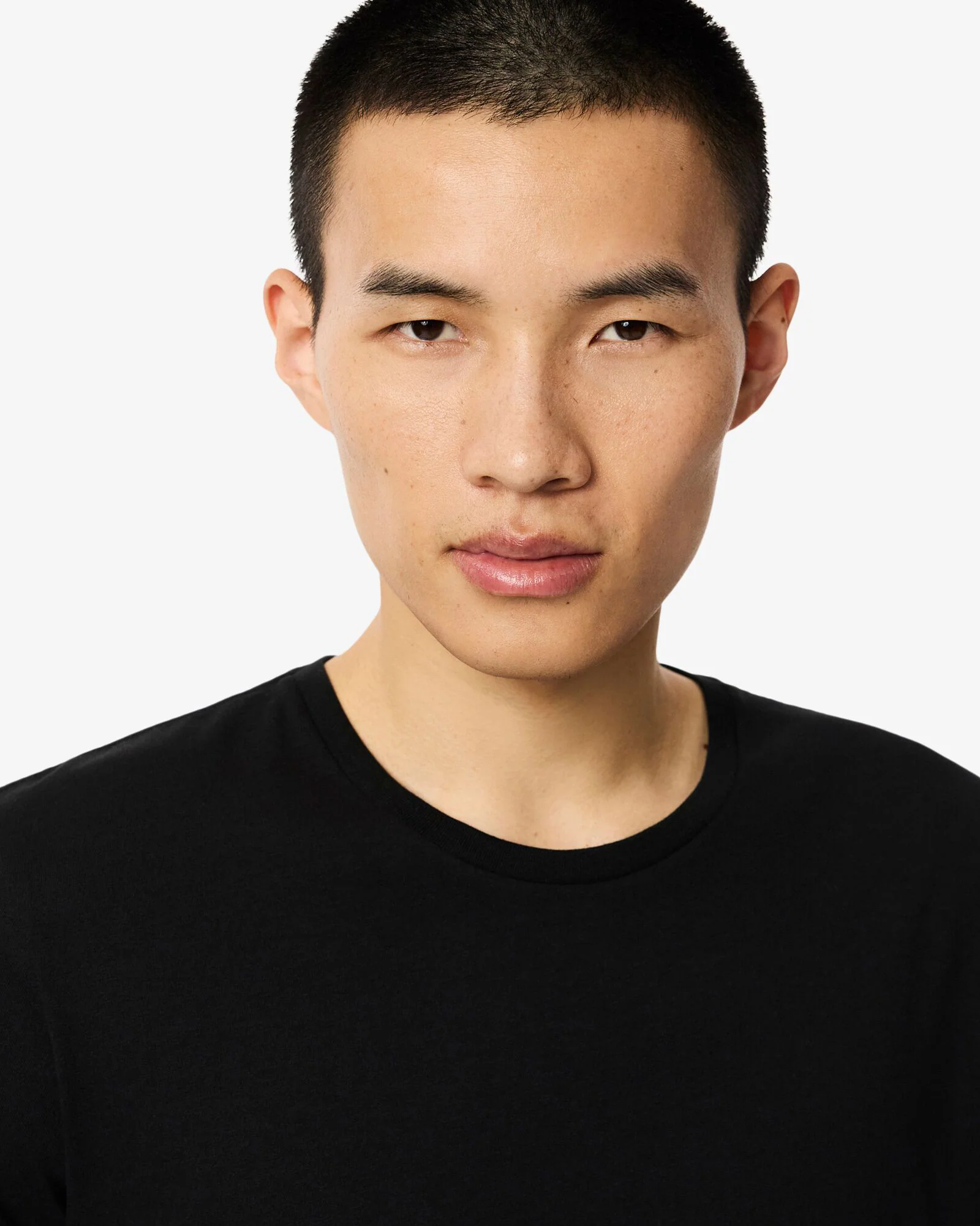 Lacoste 3-Pack Cotton Crew Neck Mens T-Shirts - Black 031 - Image 3