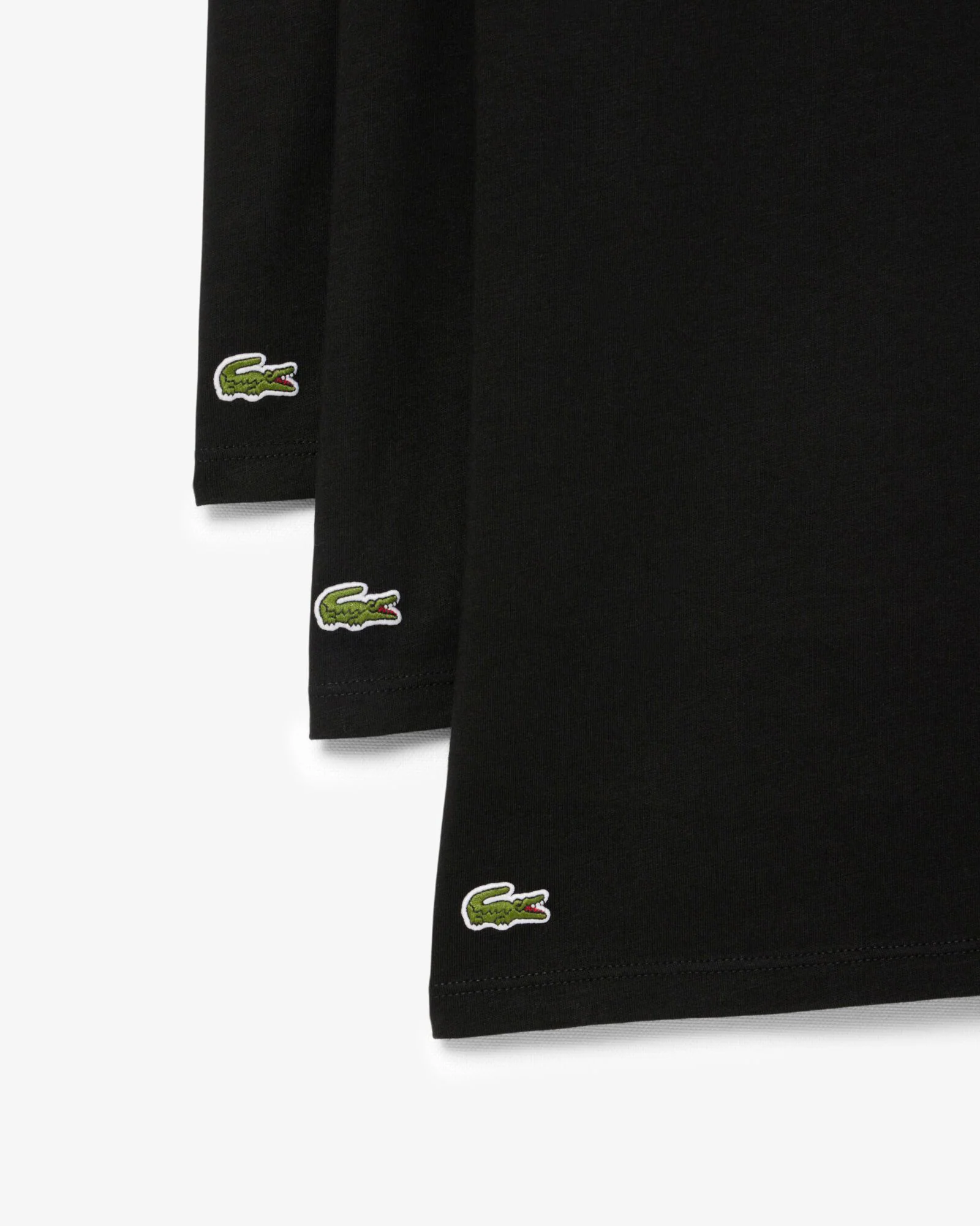 Lacoste 3-Pack Cotton Crew Neck Mens T-Shirts - Black 031 - Image 6