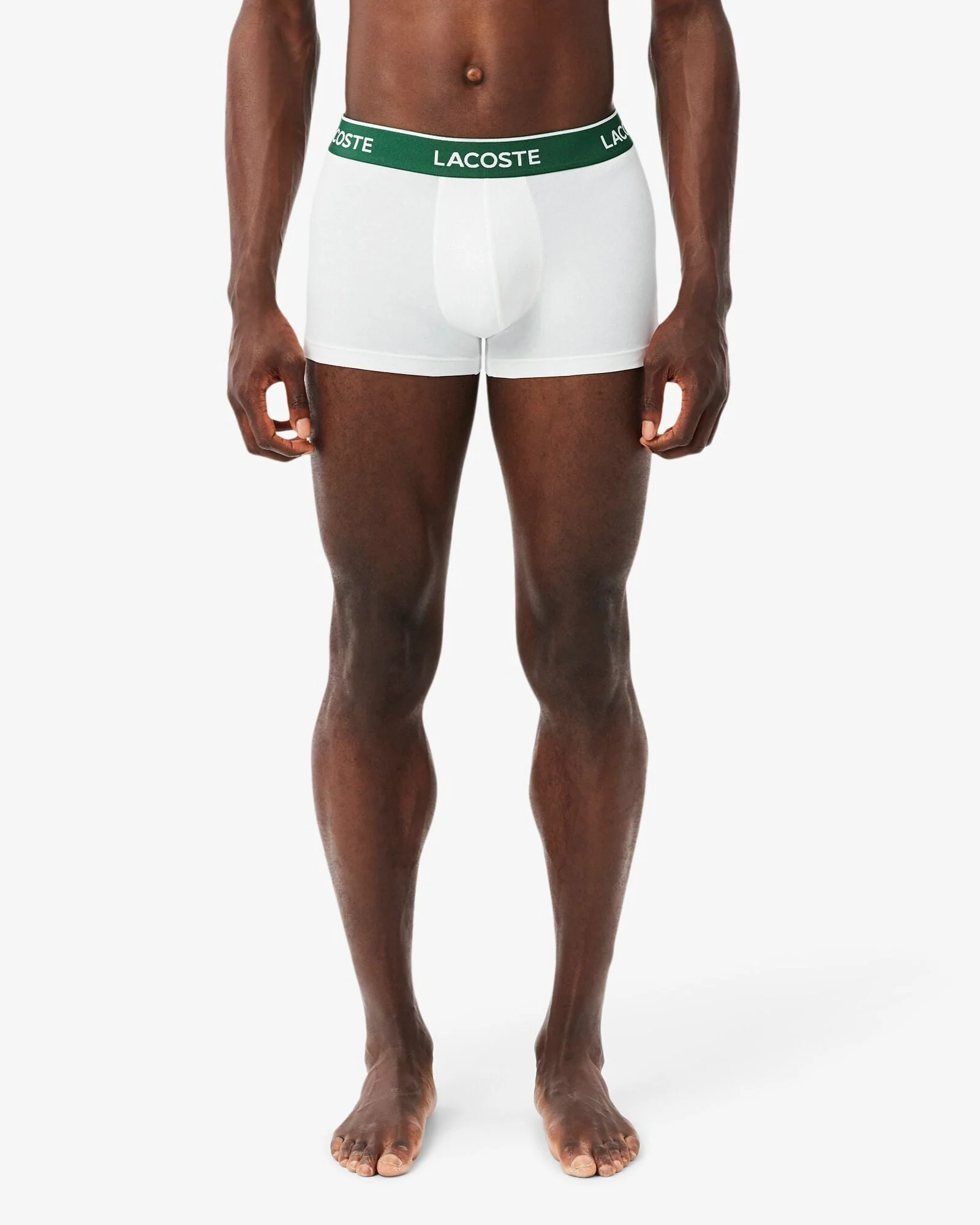 Lacoste 3-Pack of Mens Trunks - Black/White-Silver Chine NUA - Image 2