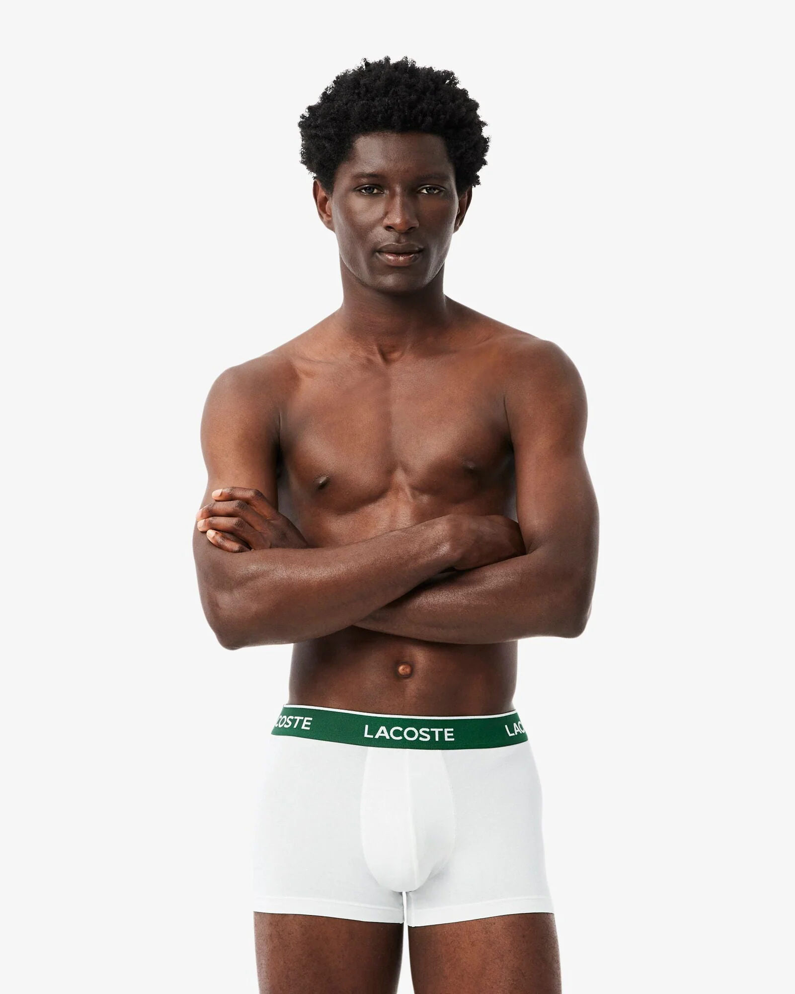 Lacoste 3-Pack of Mens Trunks - Black/White-Silver Chine NUA - Image 5