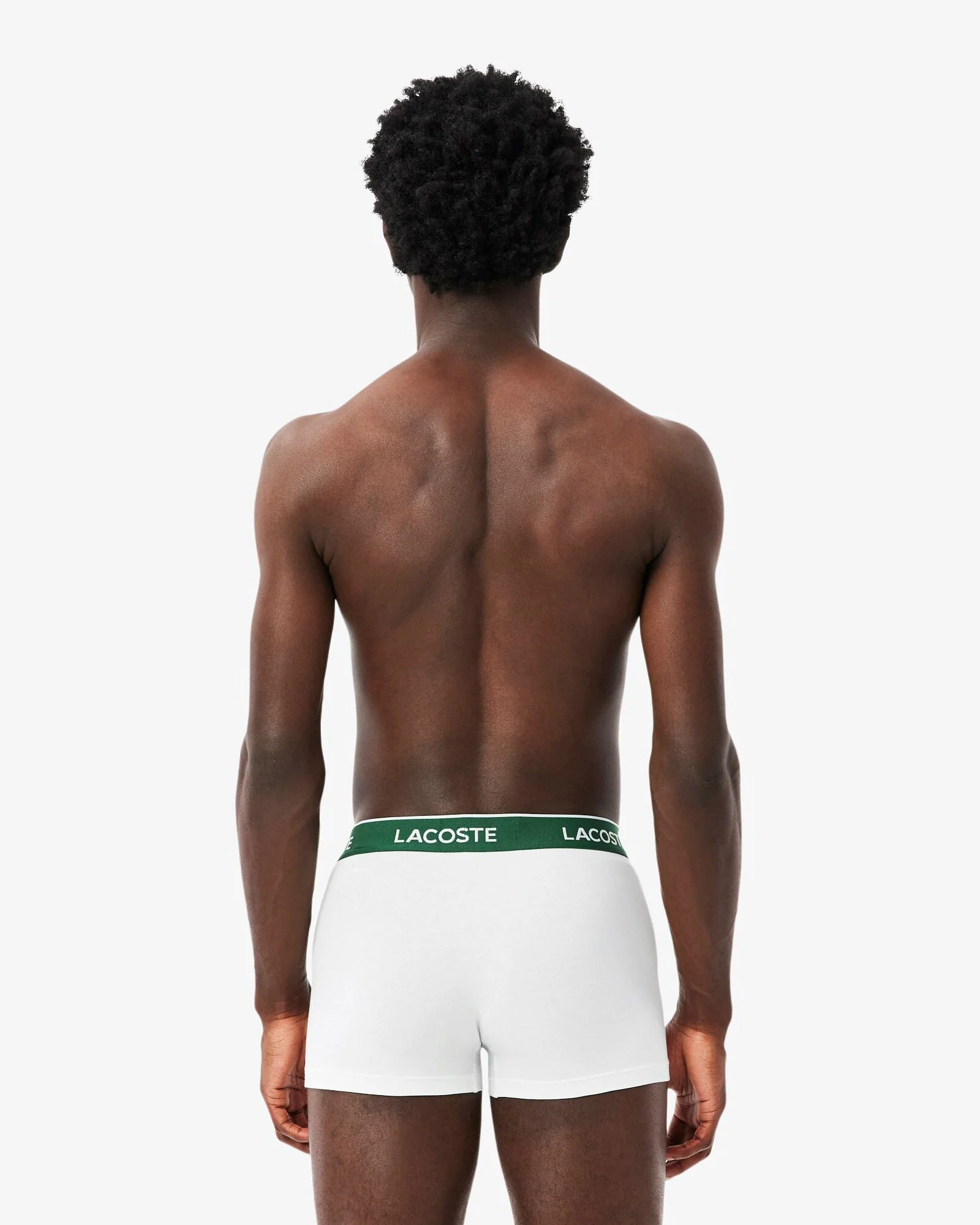 Lacoste 3-Pack of Mens Trunks - Black/White-Silver Chine NUA - Image 6
