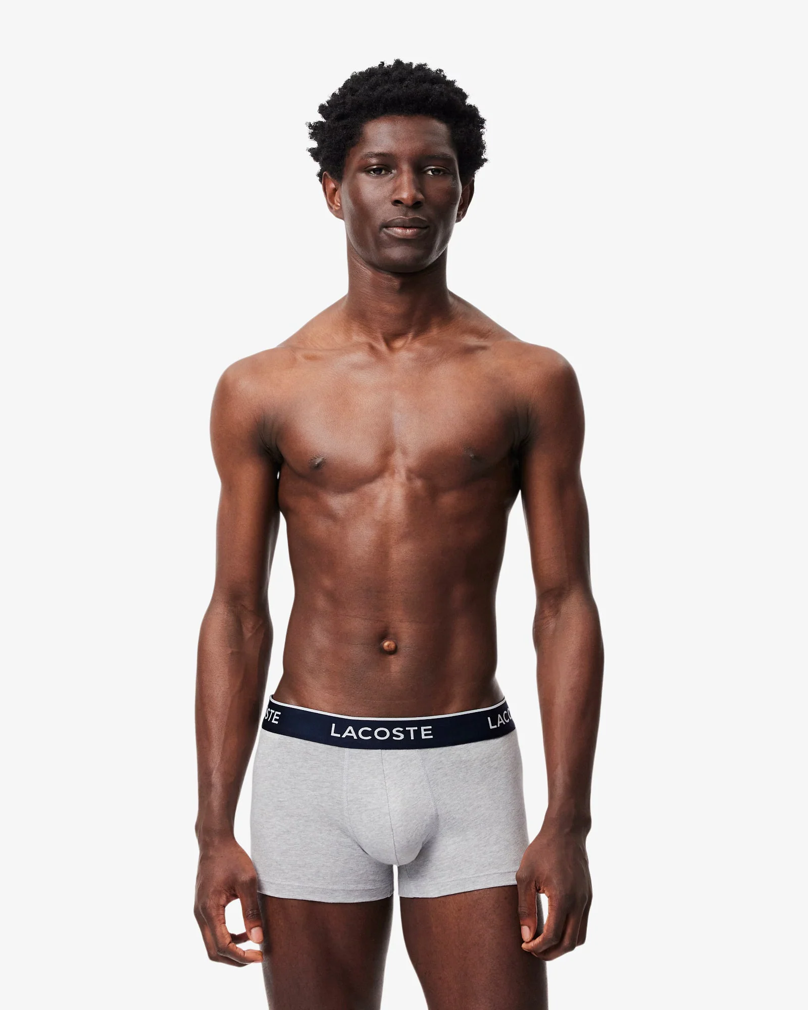 Lacoste 3-Pack of Mens Trunks - Silver Chine CCA - Image 3