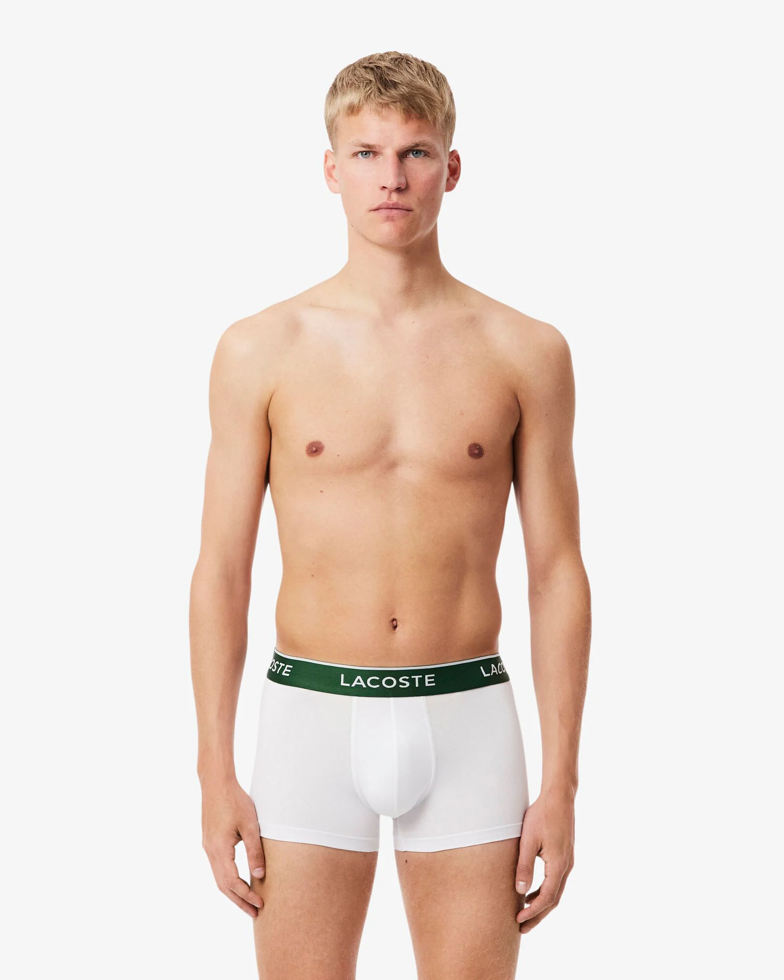 Lacoste 3-Pack of Mens Trunks - White 001 - Image 3