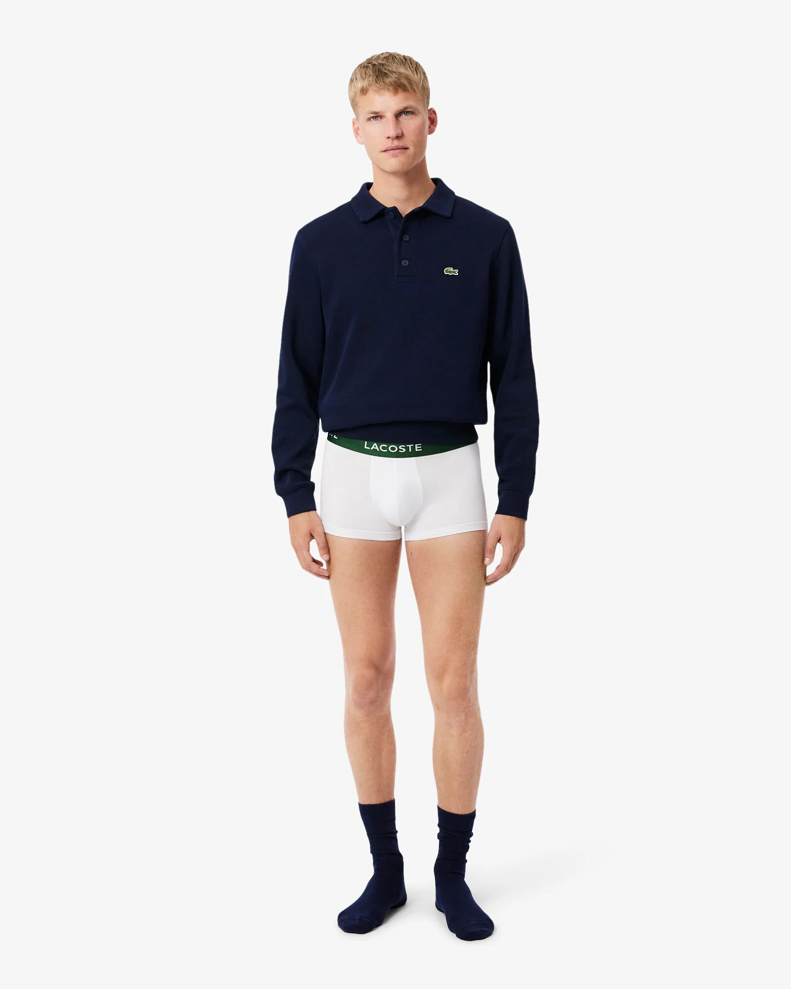 Lacoste 3-Pack of Mens Trunks - White 001 - Image 4