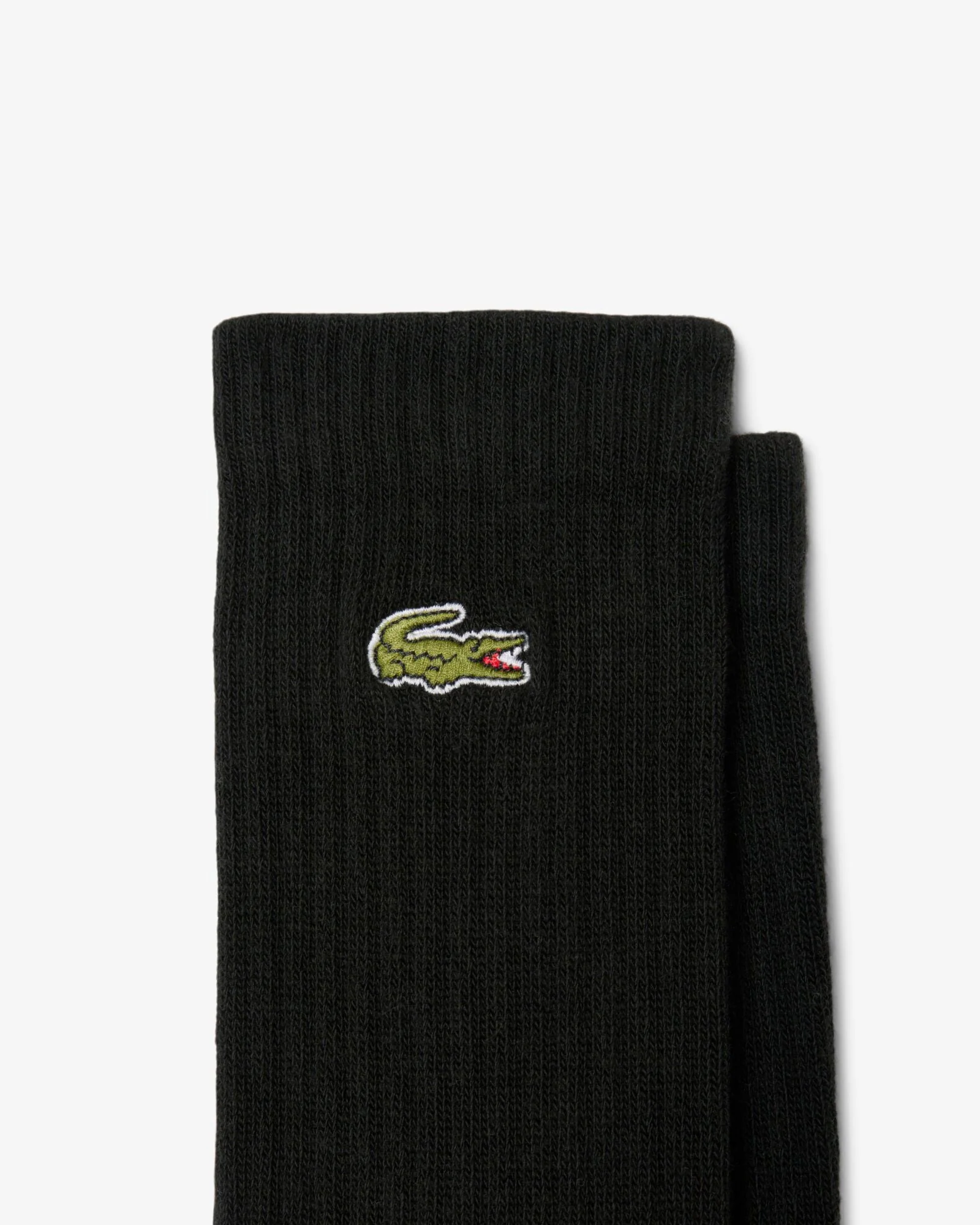 Lacoste 3 Pack Sport Mens High Cut Socks - Black/Black-Black 8VM - Image 2