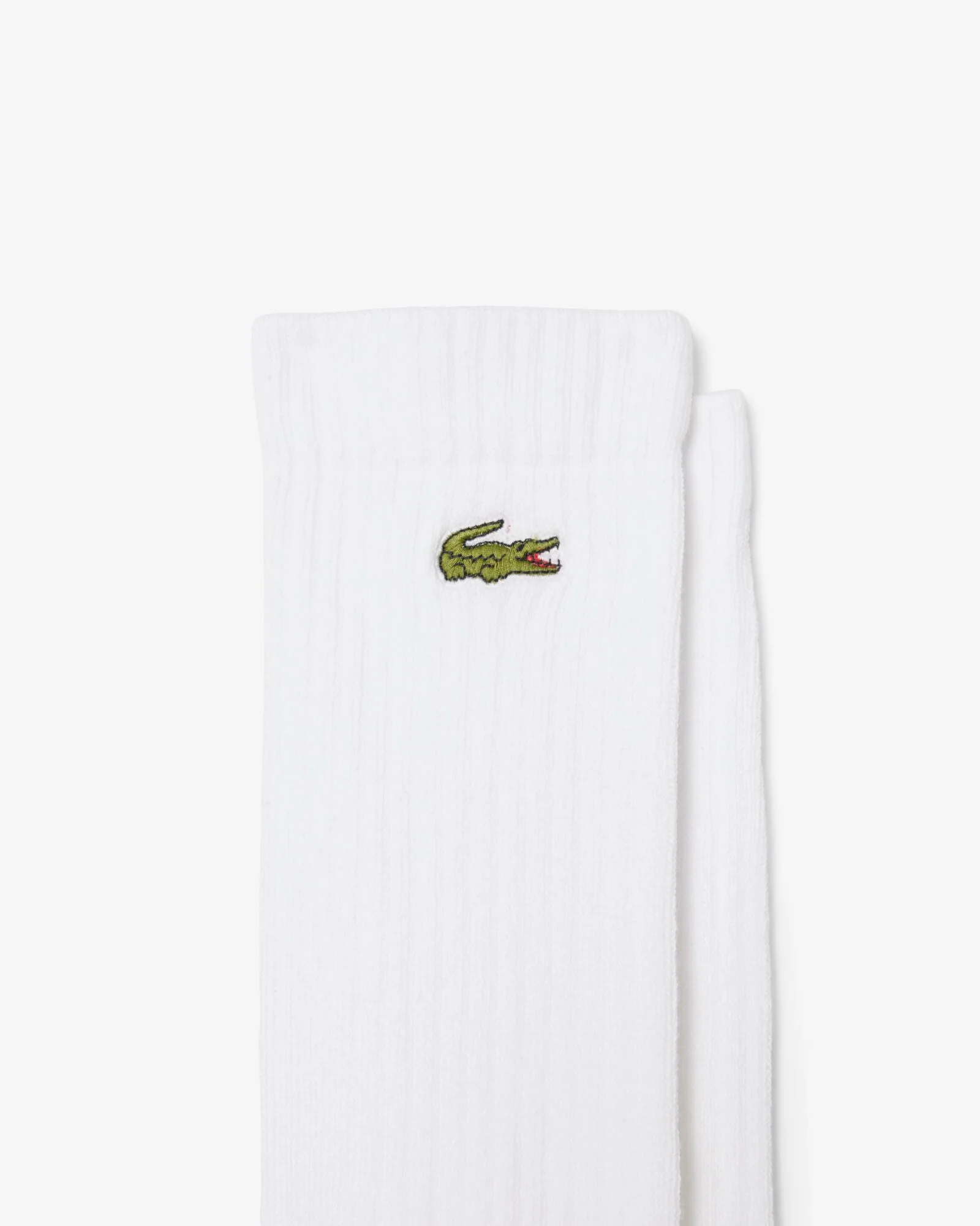 Lacoste 3 Pack Sport Mens High Cut Socks - White/White-White Z92 - Image 2