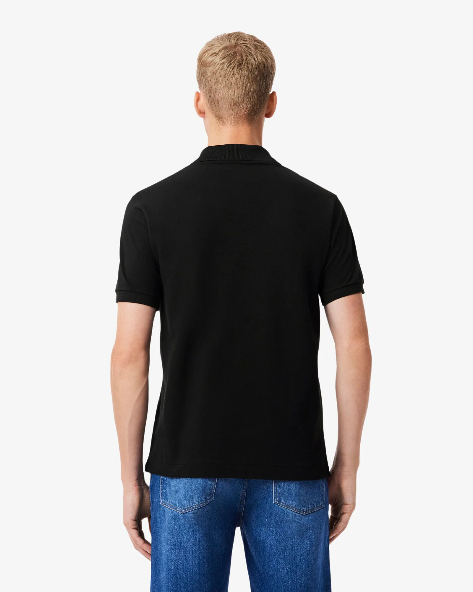 Lacoste Classic Fit L.12.12 Mens Short Sleeve Polo Shirt - Black 031 - Image 4