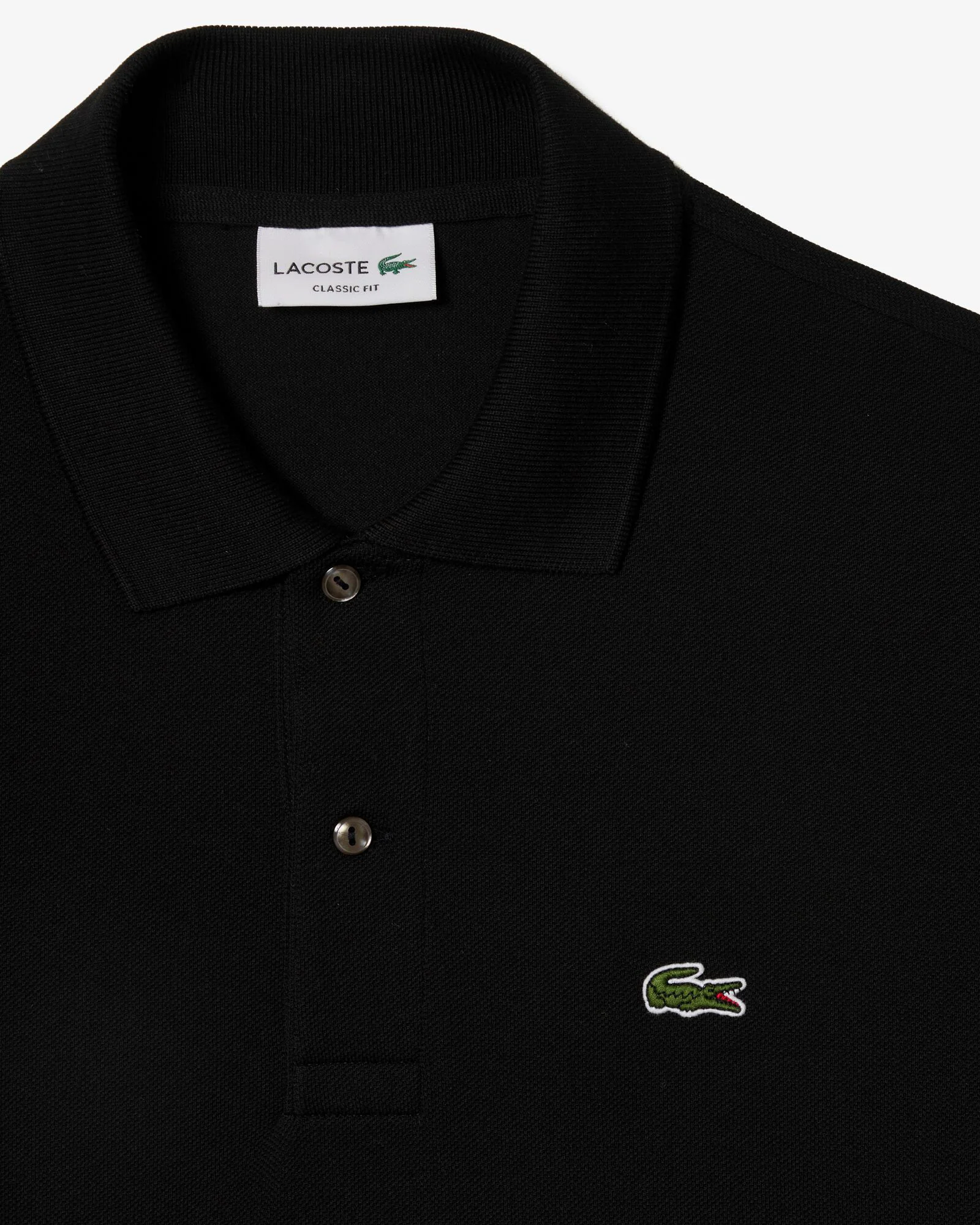 Lacoste Classic Fit L.12.12 Mens Short Sleeve Polo Shirt - Black 031 - Image 5