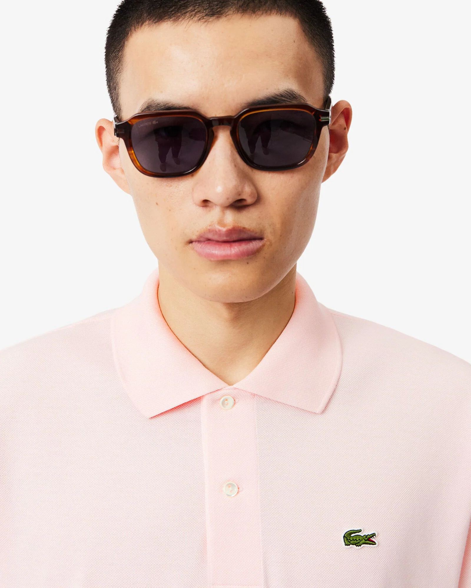 Lacoste Classic Fit L.12.12 Mens Short Sleeve Polo Shirt - Flamingo T03 - Image 2
