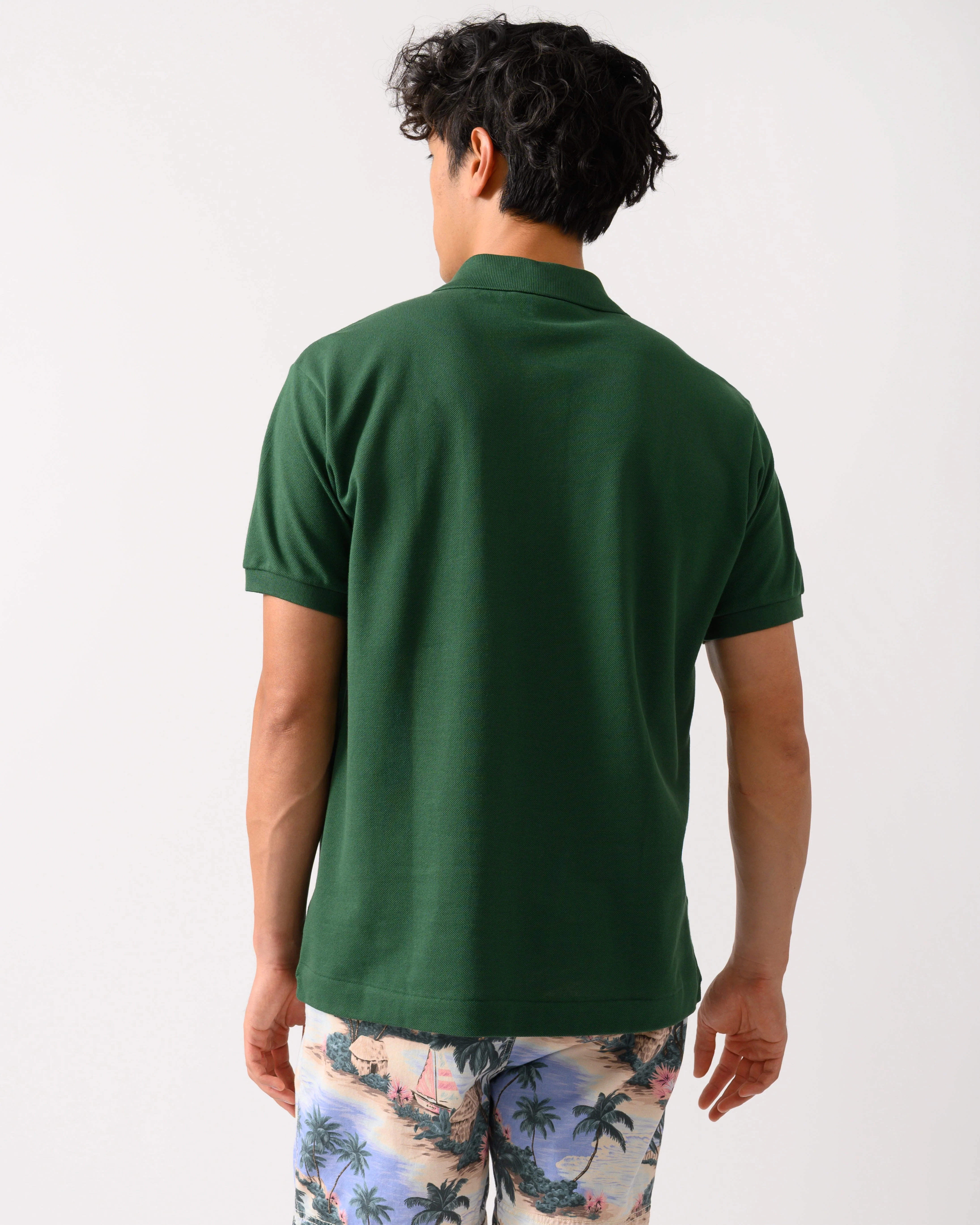 Lacoste Classic Fit L.12.12 Mens Short Sleeve Polo Shirt - Green 132 - Image 4