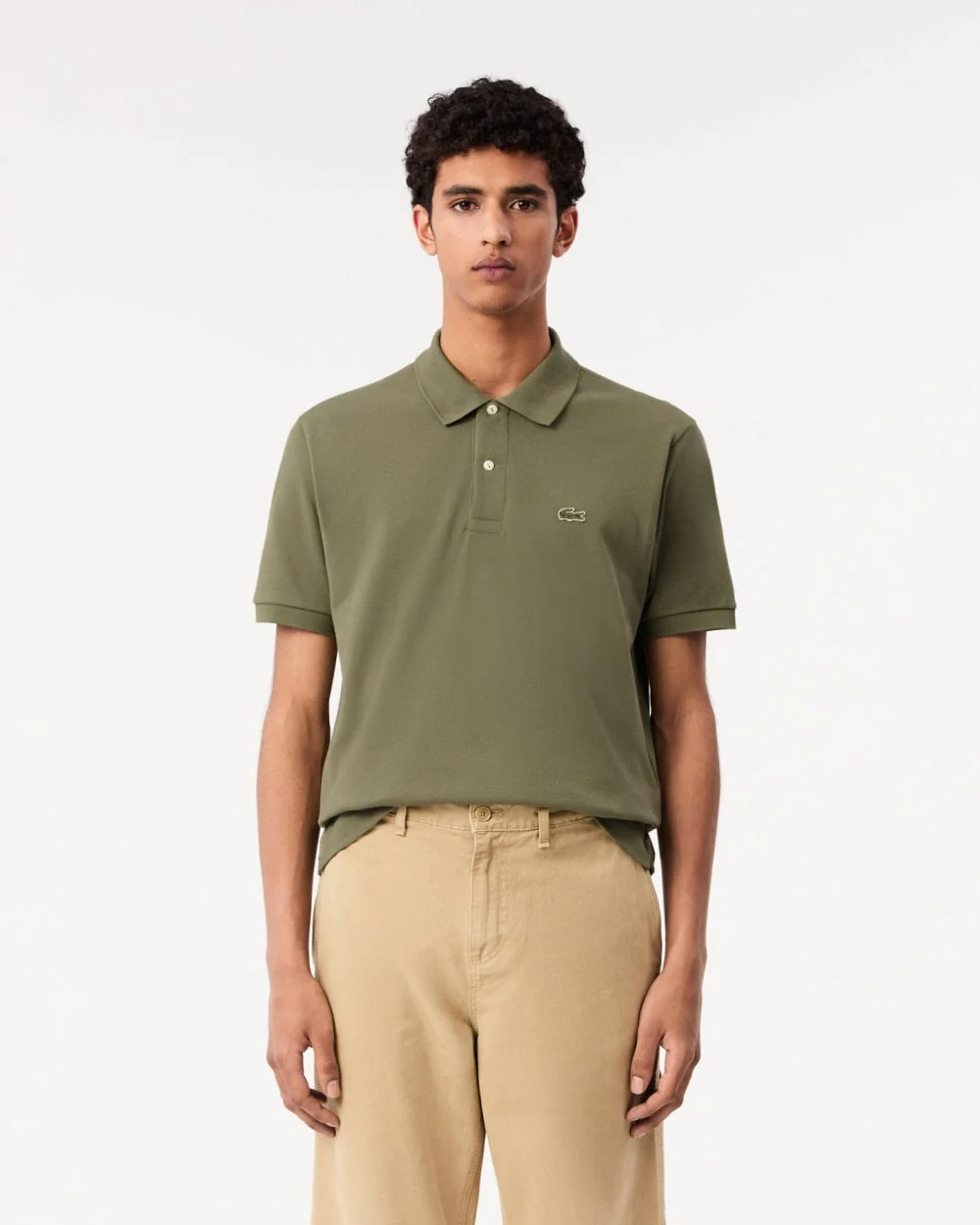 Lacoste Classic Fit L.12.12 Mens Short Sleeve Polo Shirt - Khaki BMY