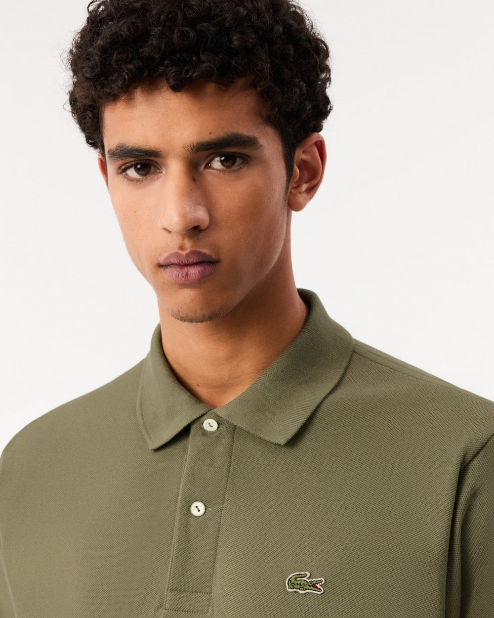 Lacoste Classic Fit L.12.12 Mens Short Sleeve Polo Shirt - Khaki BMY - Image 3