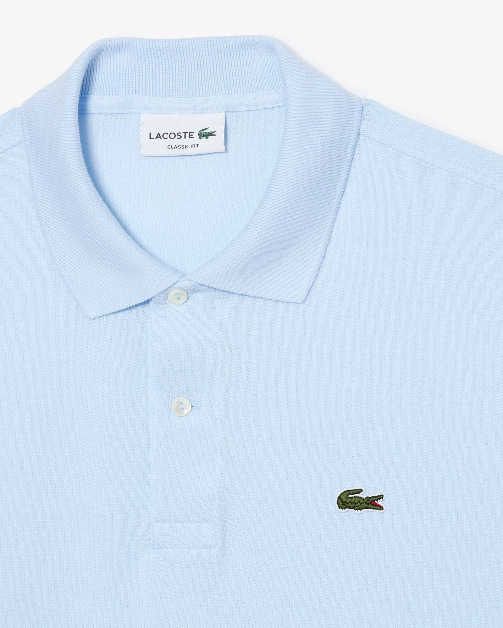 Lacoste Classic Fit L.12.12 Mens Short Sleeve Polo Shirt - Light Blue T01 - Image 5