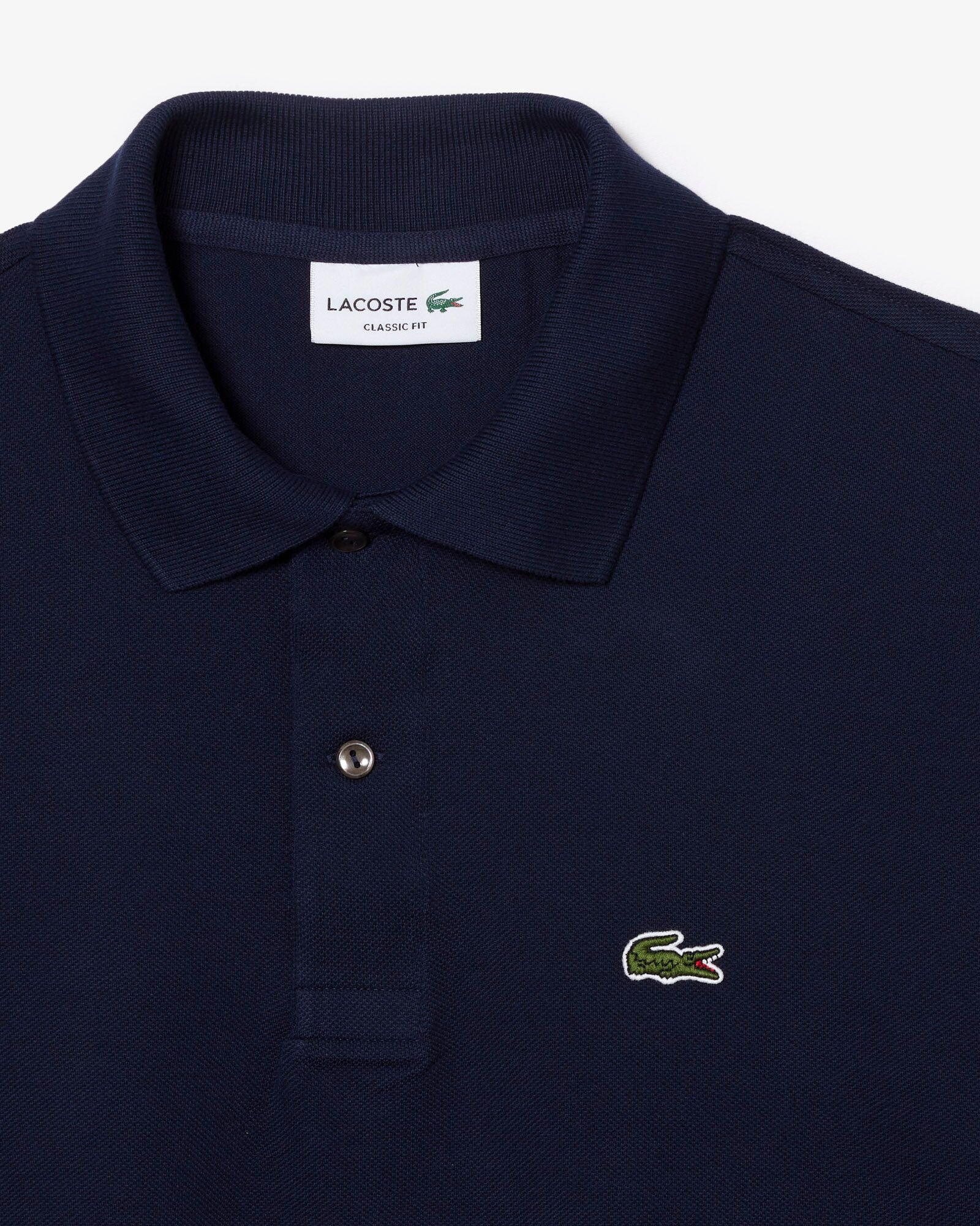 Lacoste Classic Fit L.12.12 Mens Short Sleeve Polo Shirt - Navy Blue 166 - Image 5