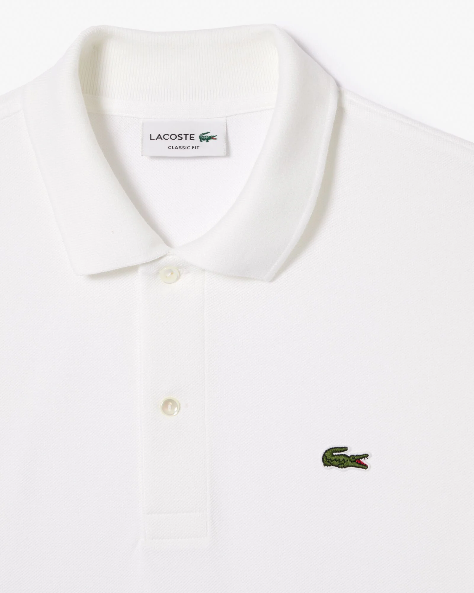 Lacoste Classic Fit L.12.12 Mens Short Sleeve Polo Shirt - White 001 - Image 5