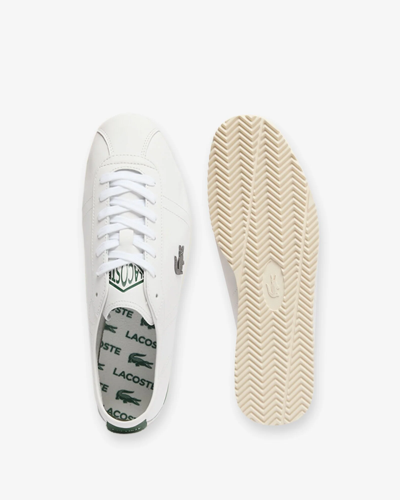 Lacoste Club-Low Mens Trainers - White/Off White 65T - Image 3