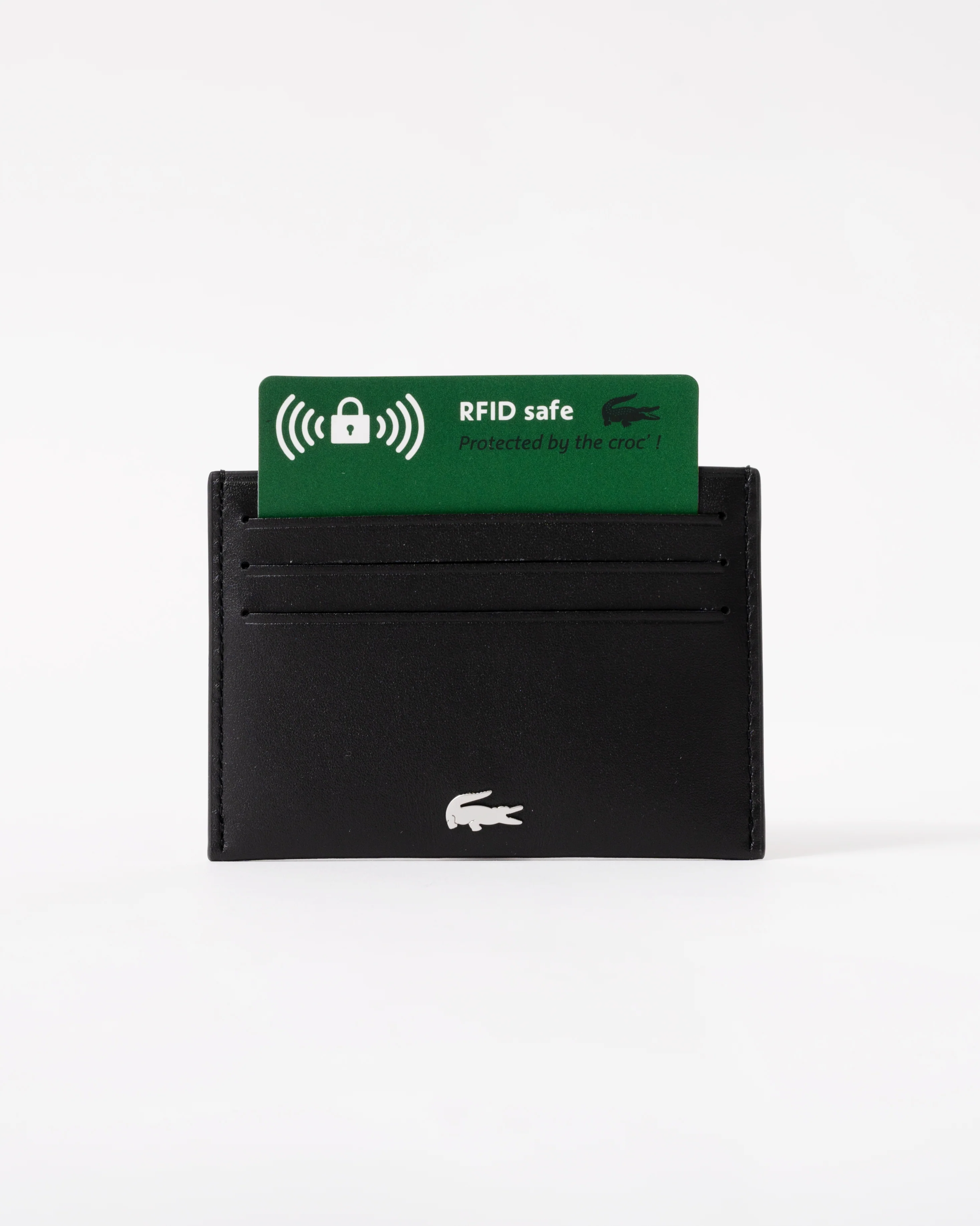 Lacoste Credit Card Holder And Key Ring Gift Box - Noir KR Croc Sinope R66 - Image 4