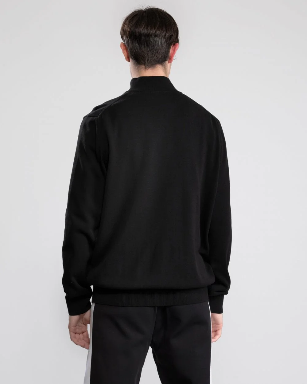 Lacoste Half Zip Logo Mens Sweatshirt - Black 031 - Image 5