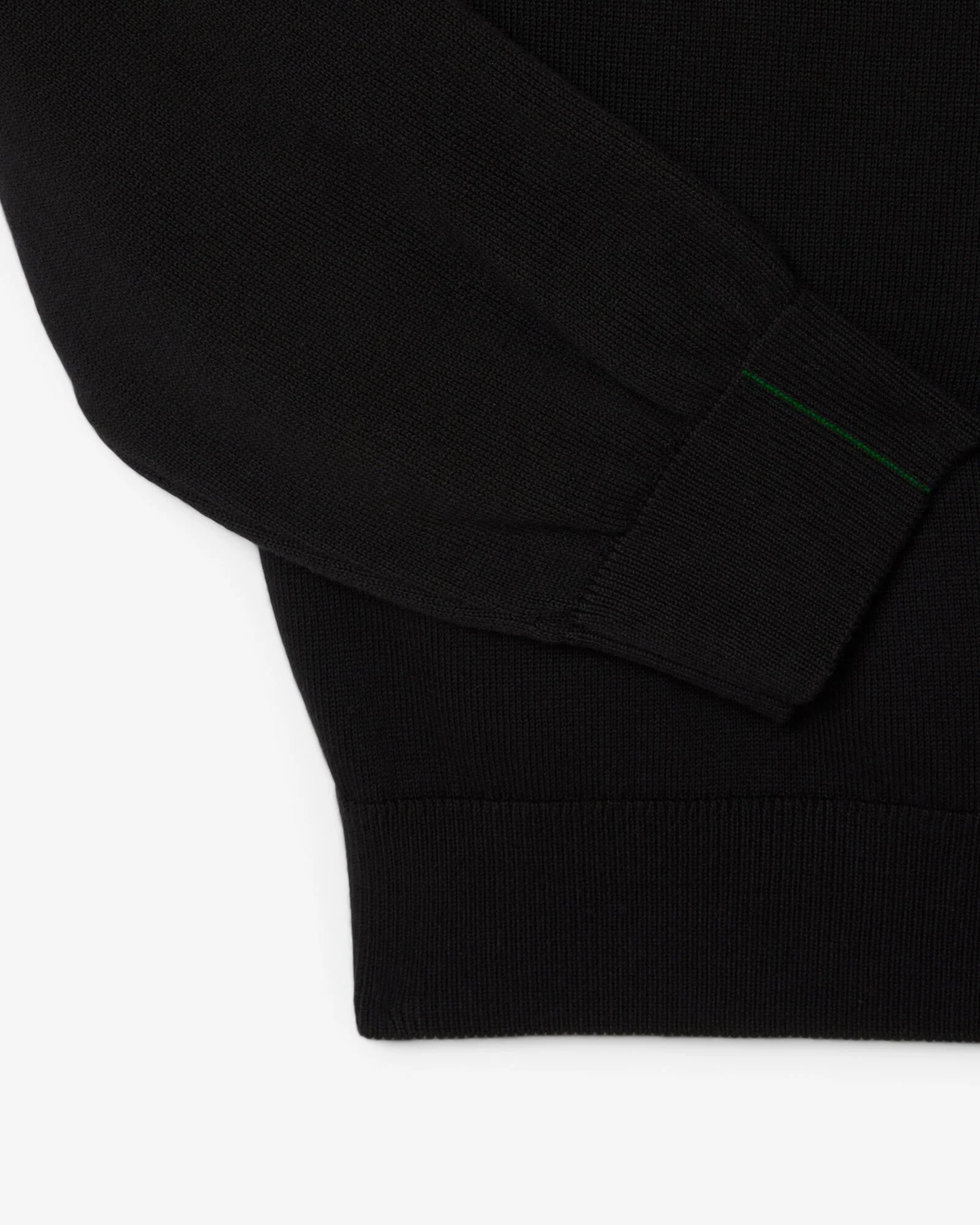 Lacoste High Neck Zipped Cotton Mens Sweater - Black 031 - Image 6