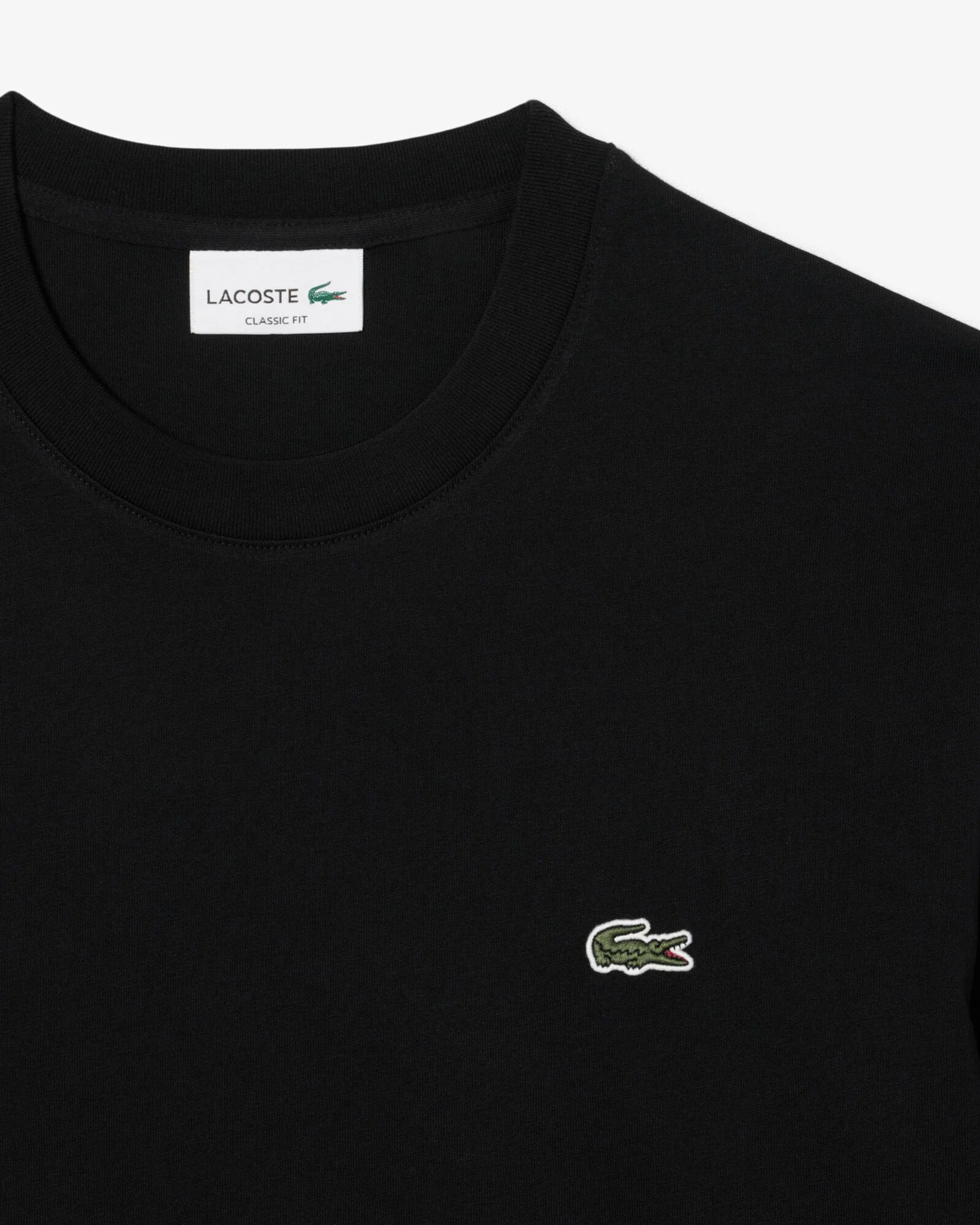 Lacoste Long Sleeved Cotton Mens T-Shirt - Black 031 - Image 4