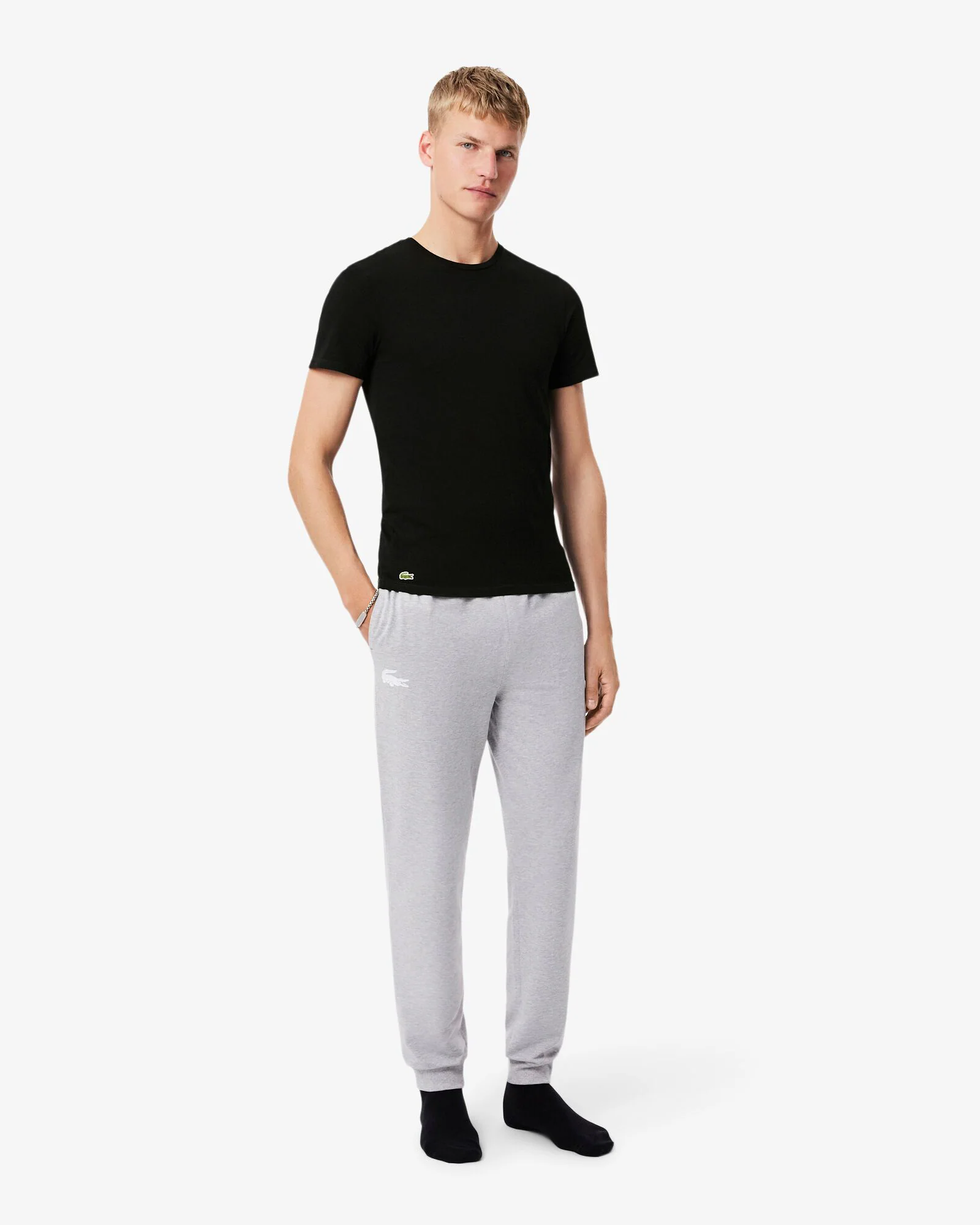 Lacoste Mens 3-Pack Plain Mens T-Shirts - Black 031 - Image 4