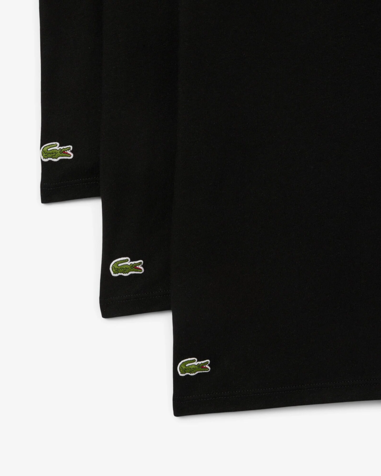 Lacoste Mens 3-Pack Plain Mens T-Shirts - Black 031 - Image 6
