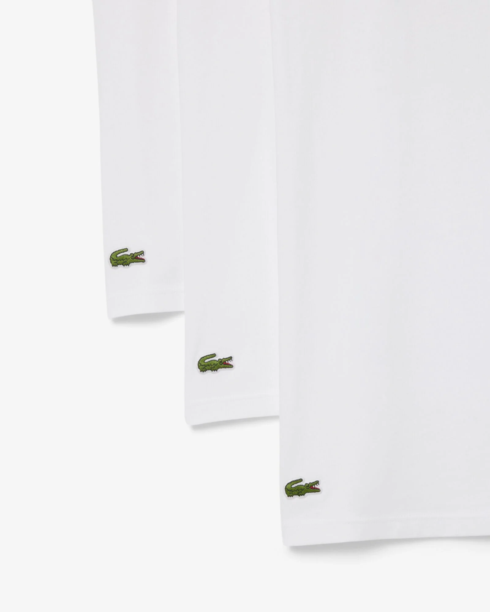 Lacoste Mens 3-Pack Plain Mens T-Shirts - White 001 - Image 6