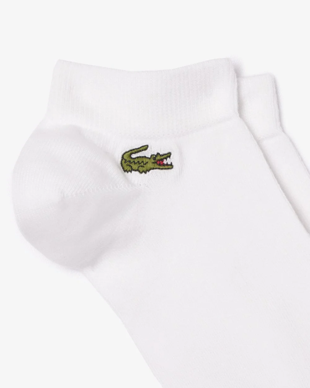 Lacoste Mens 3-Pack Trainers Socks - White/White-White Z92 - Image 2