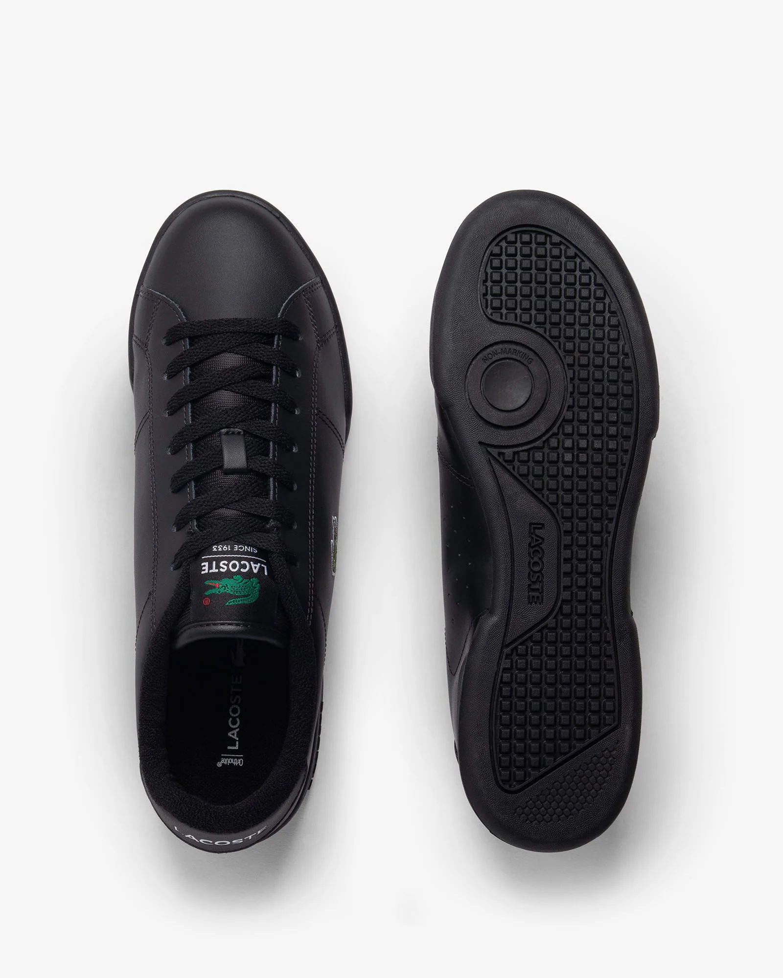 Lacoste Mens Carnaby Cup Sneakers - Black/Black 02H - Image 2
