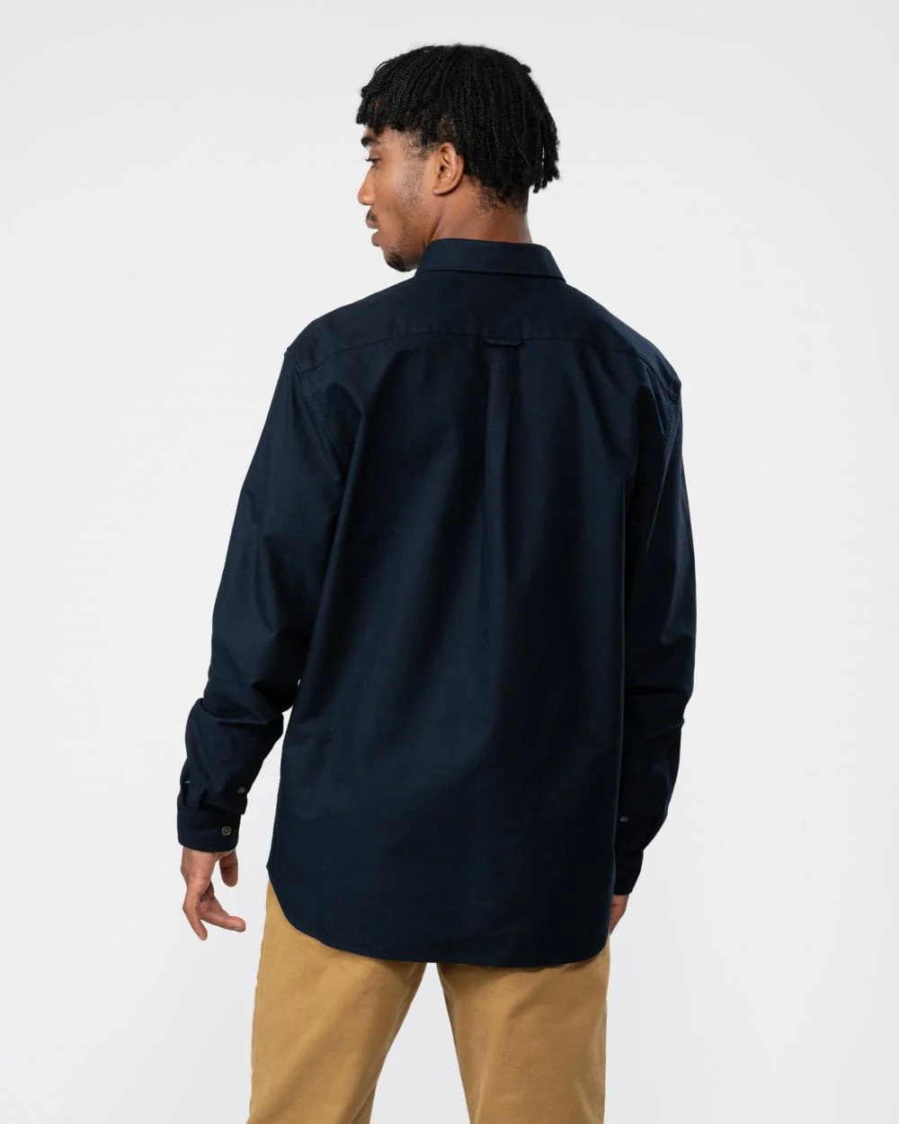 Lacoste Mens Casual Long Sleeve Woven Shirt - Navy F2W - Image 4