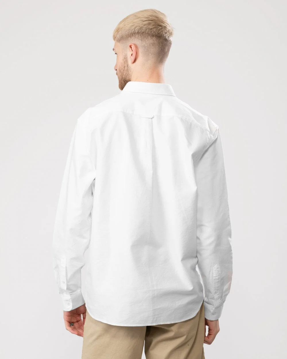 Lacoste Mens Casual Long Sleeve Woven Shirt - White 001 - Image 4