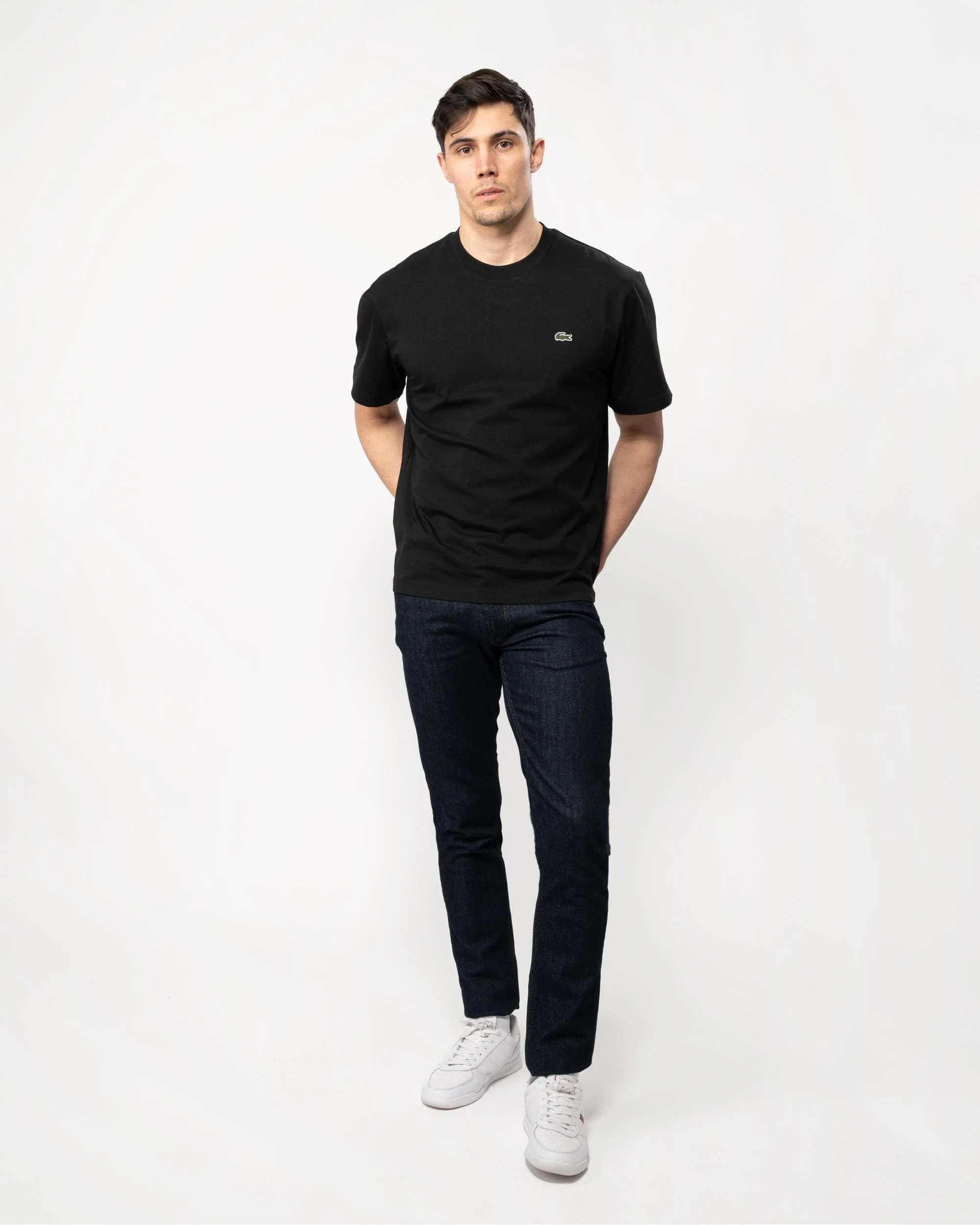 Lacoste Mens Classic Fit Cotton Jersey T-Shirt - Black 031 - Image 3