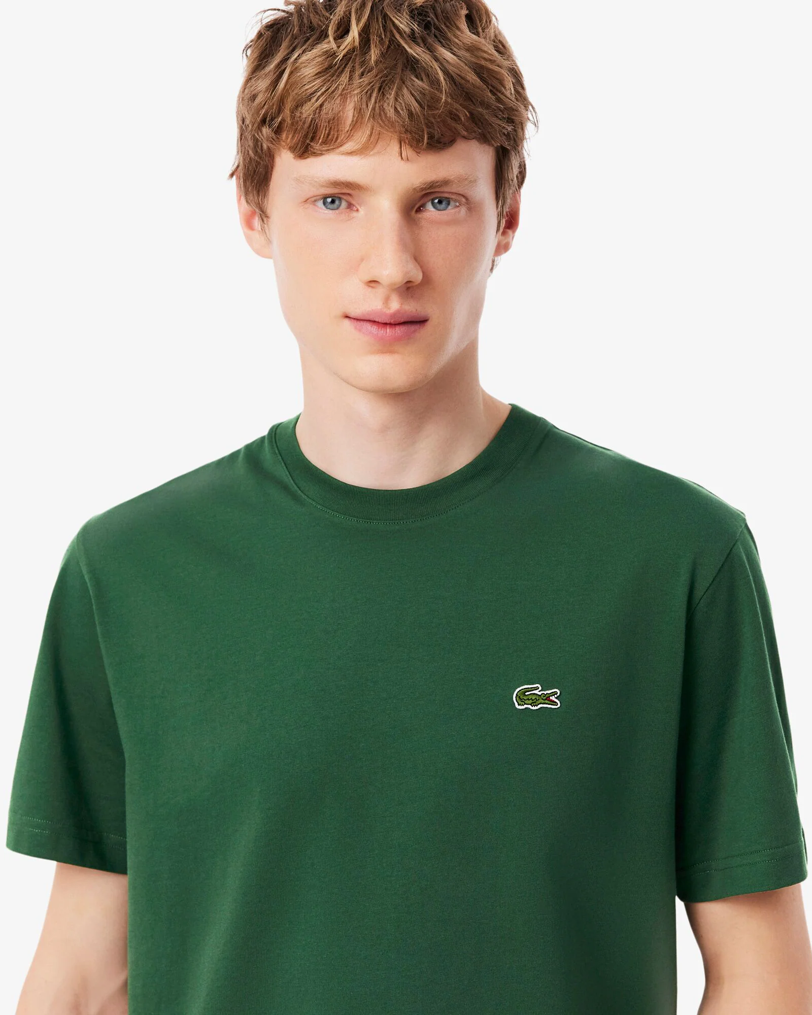 Lacoste Mens Classic Fit Cotton Jersey T-Shirt - Green 132 - Image 2