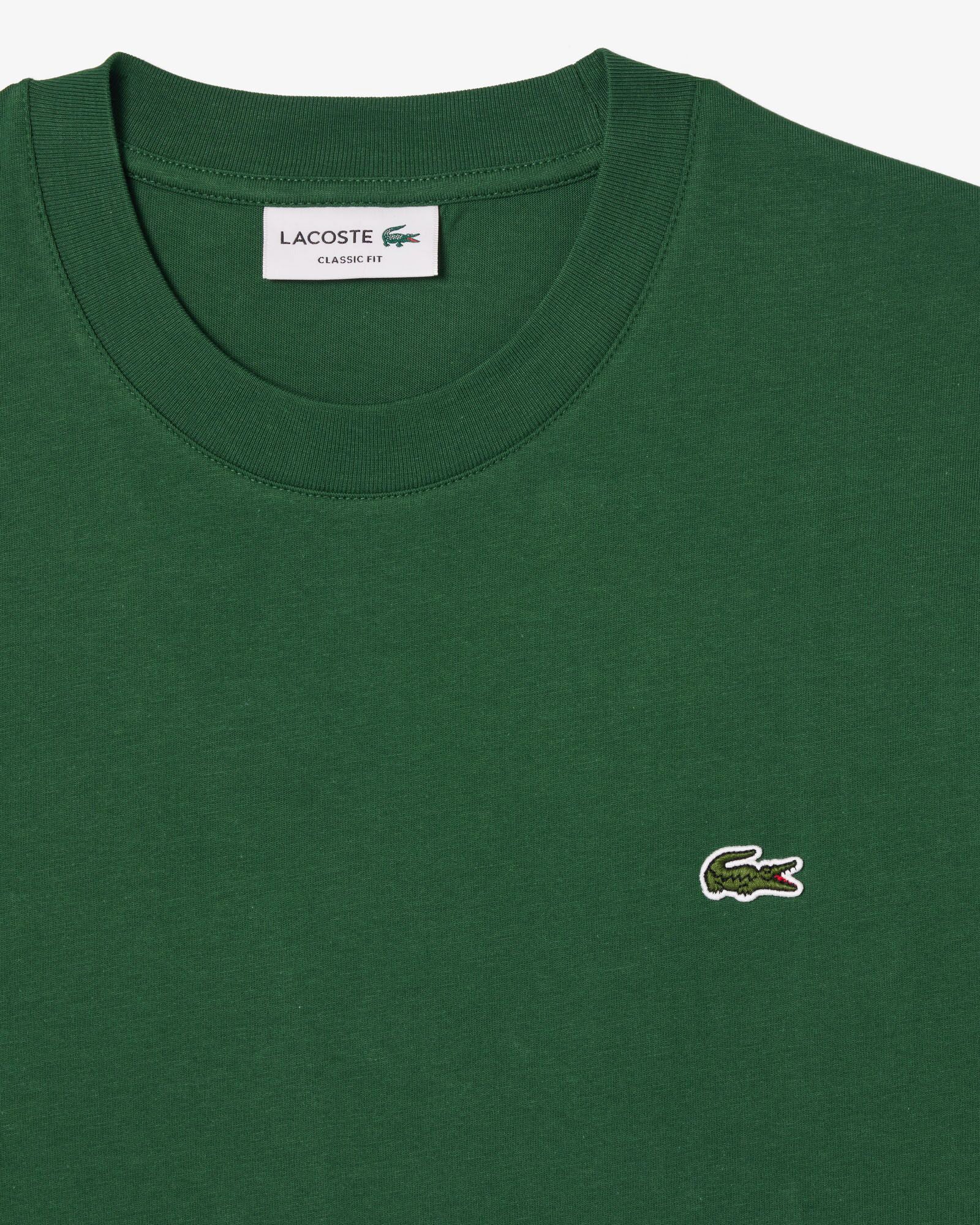 Lacoste Mens Classic Fit Cotton Jersey T-Shirt - Green 132 - Image 5