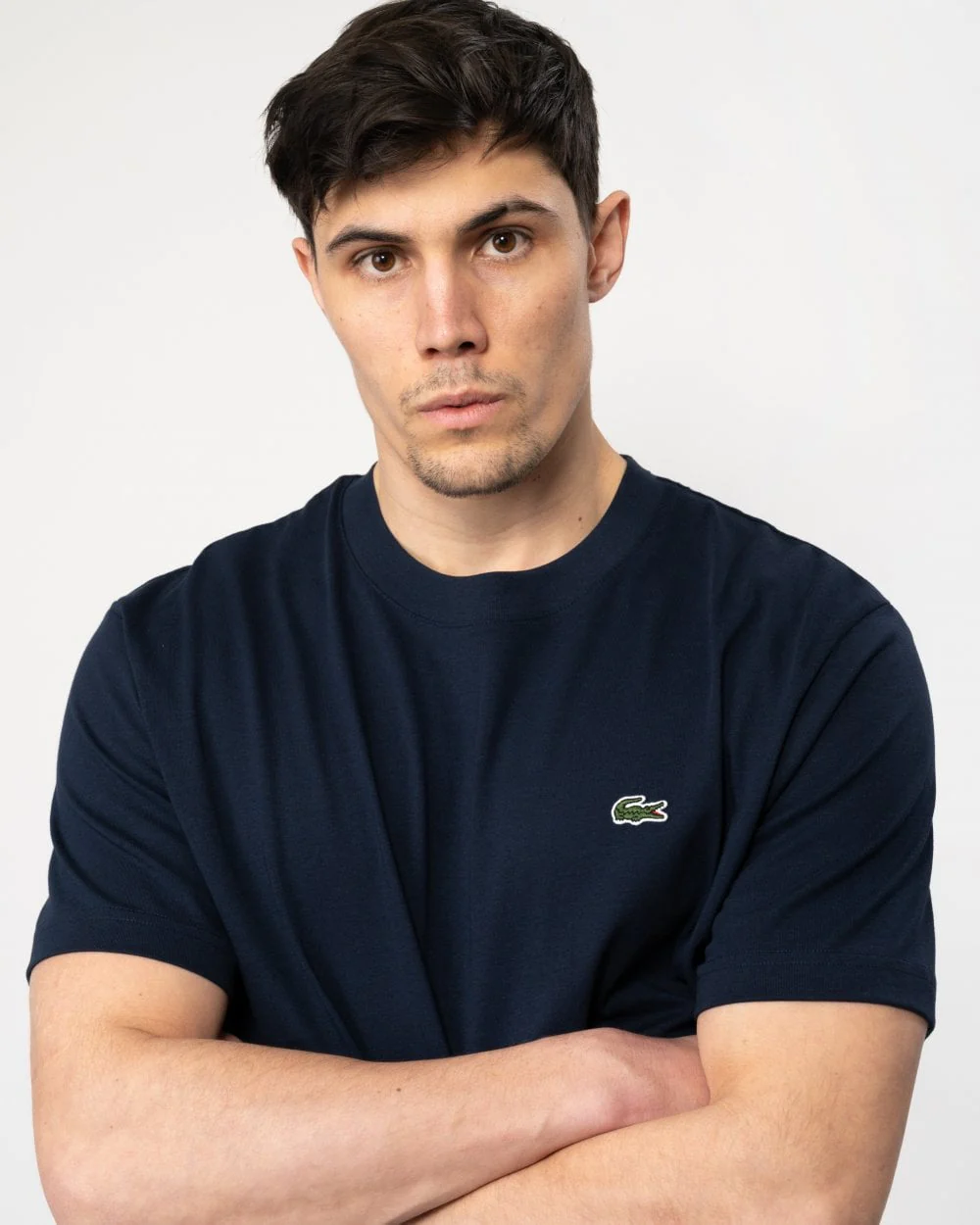 Lacoste Mens Classic Fit Cotton Jersey T-Shirt - Navy Blue 166 - Image 2