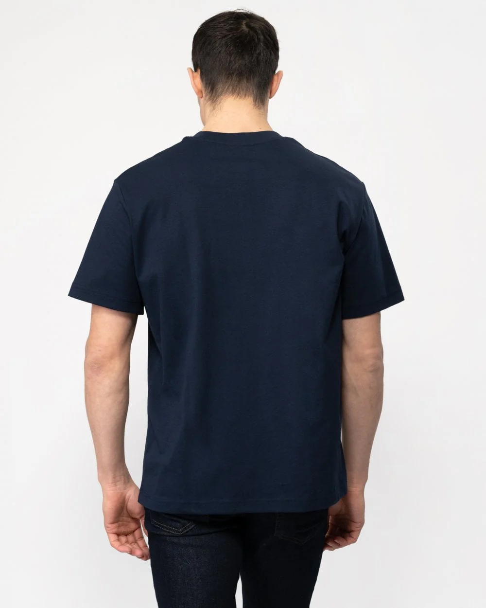 Lacoste Mens Classic Fit Cotton Jersey T-Shirt - Navy Blue 166 - Image 4