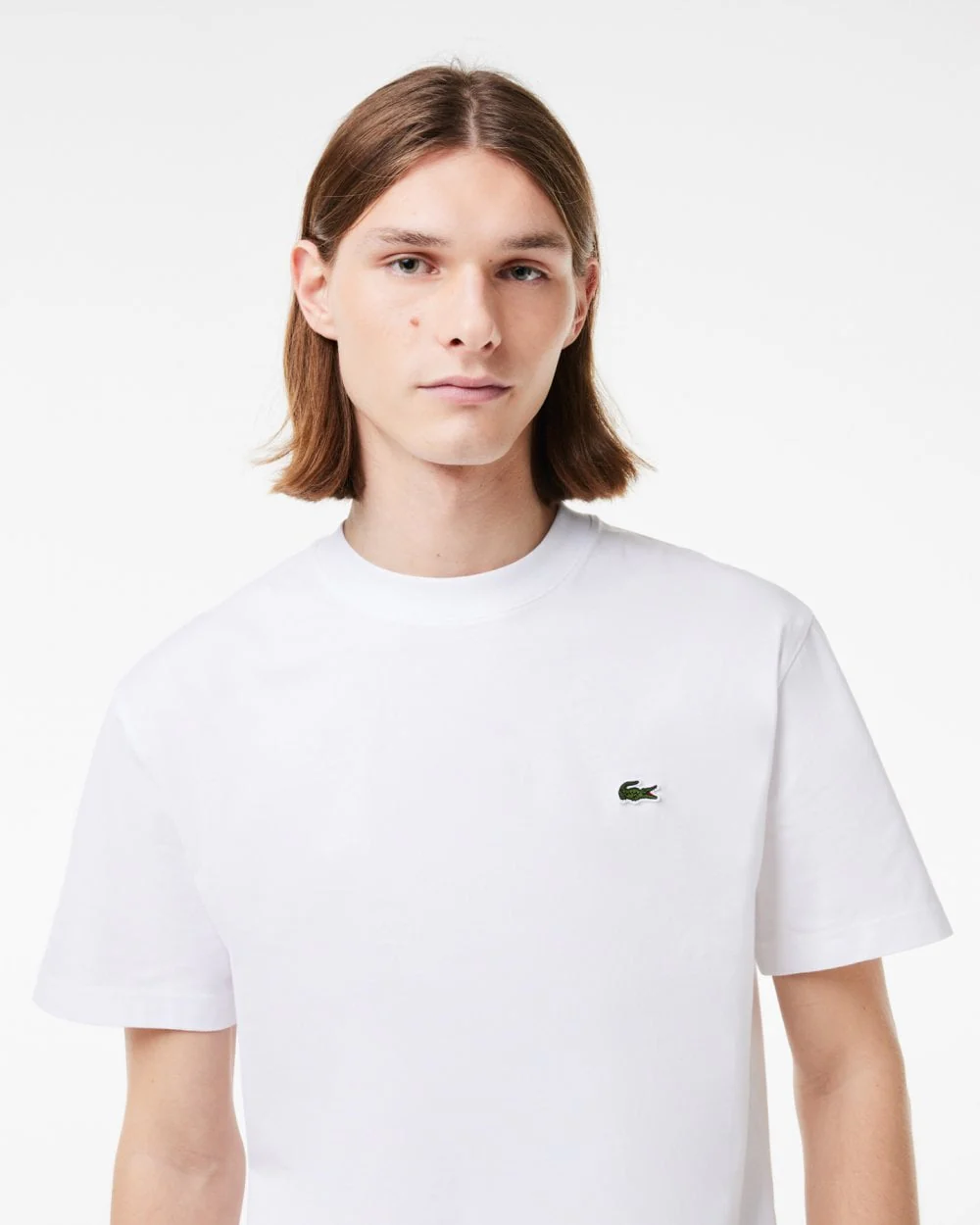 Lacoste Mens Classic Fit Cotton Jersey T-Shirt - White 001 - Image 2