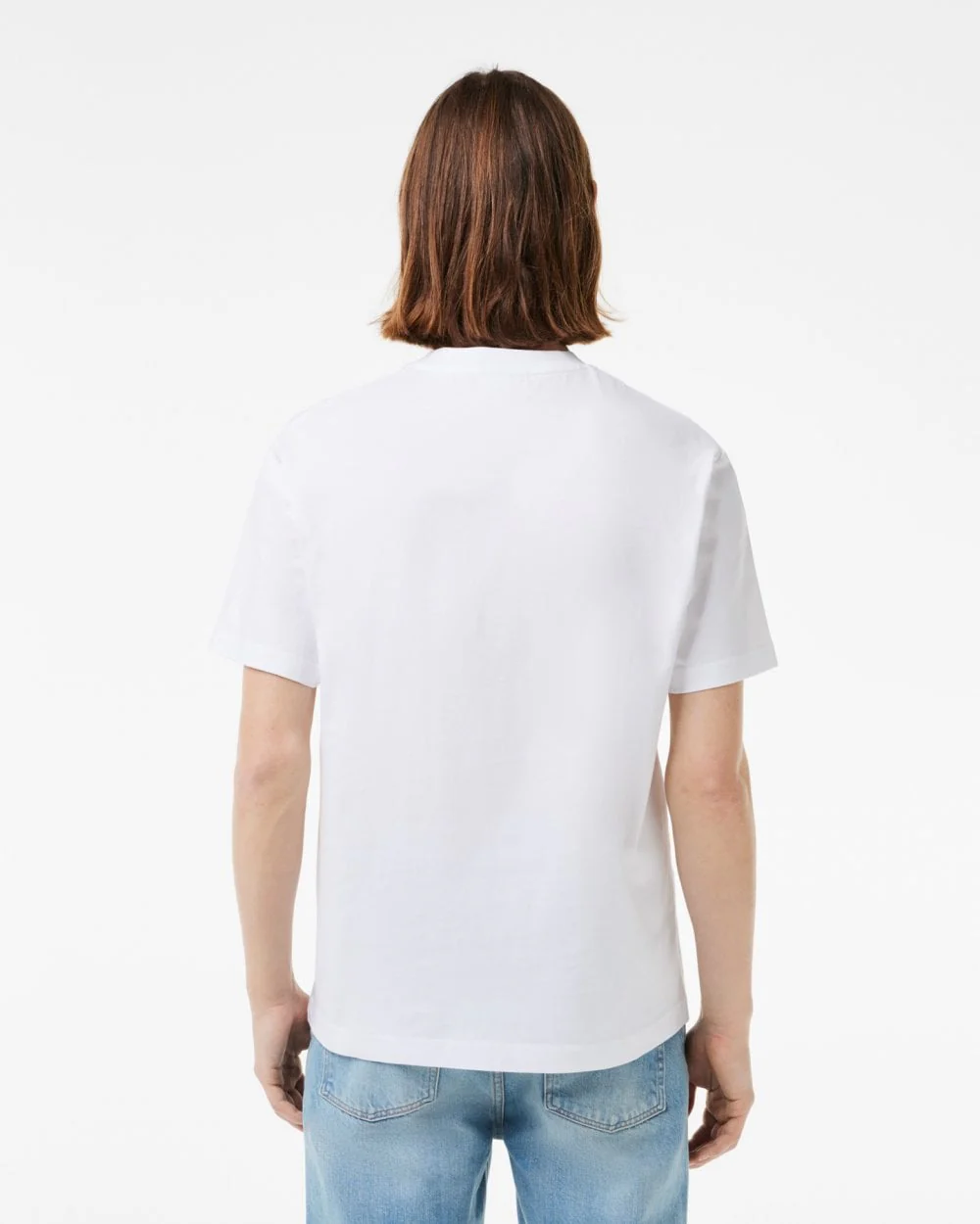 Lacoste Mens Classic Fit Cotton Jersey T-Shirt - White 001 - Image 3