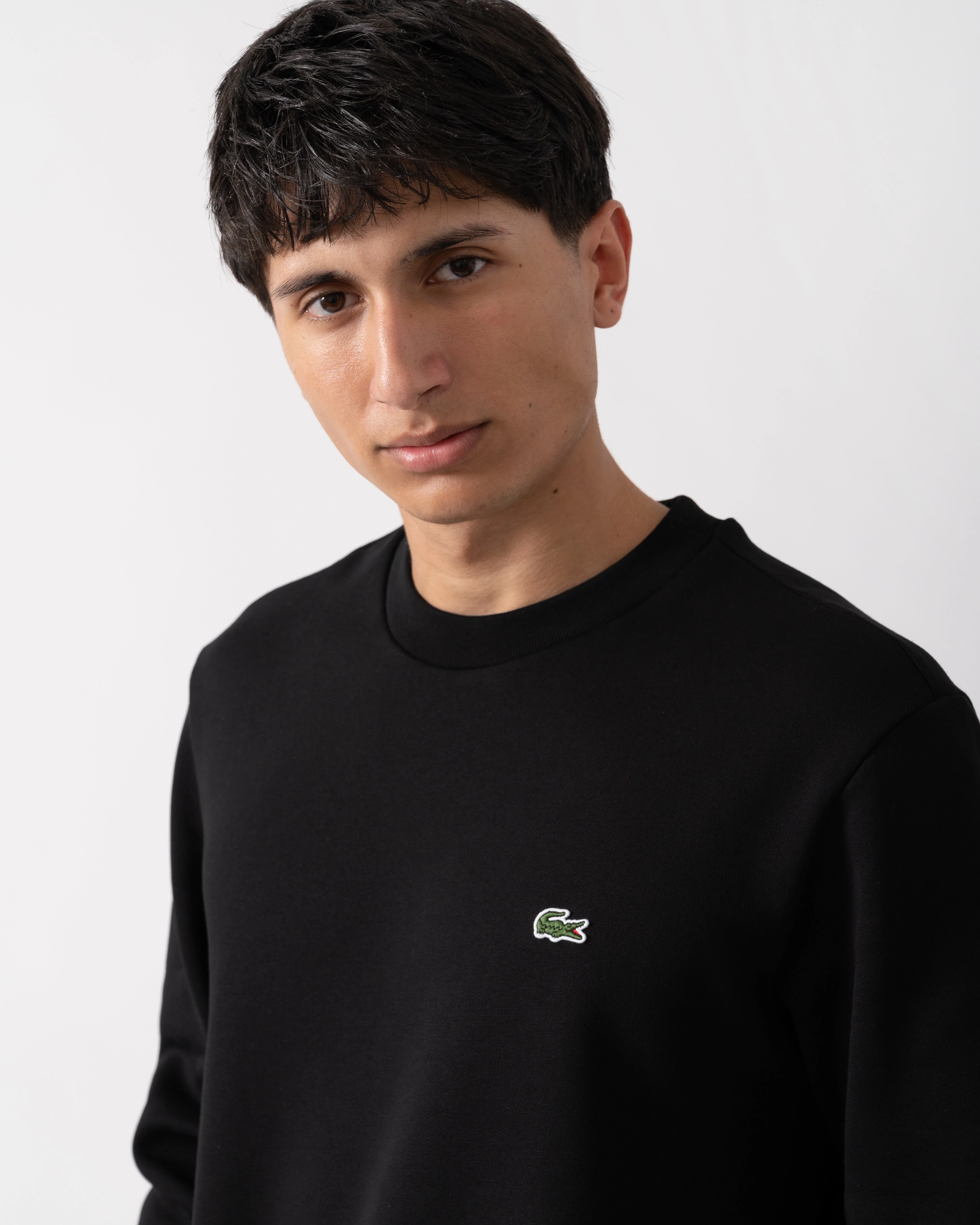 Lacoste Mens Crew Neck Fleece Sweatshirt - Black 031 - Image 2
