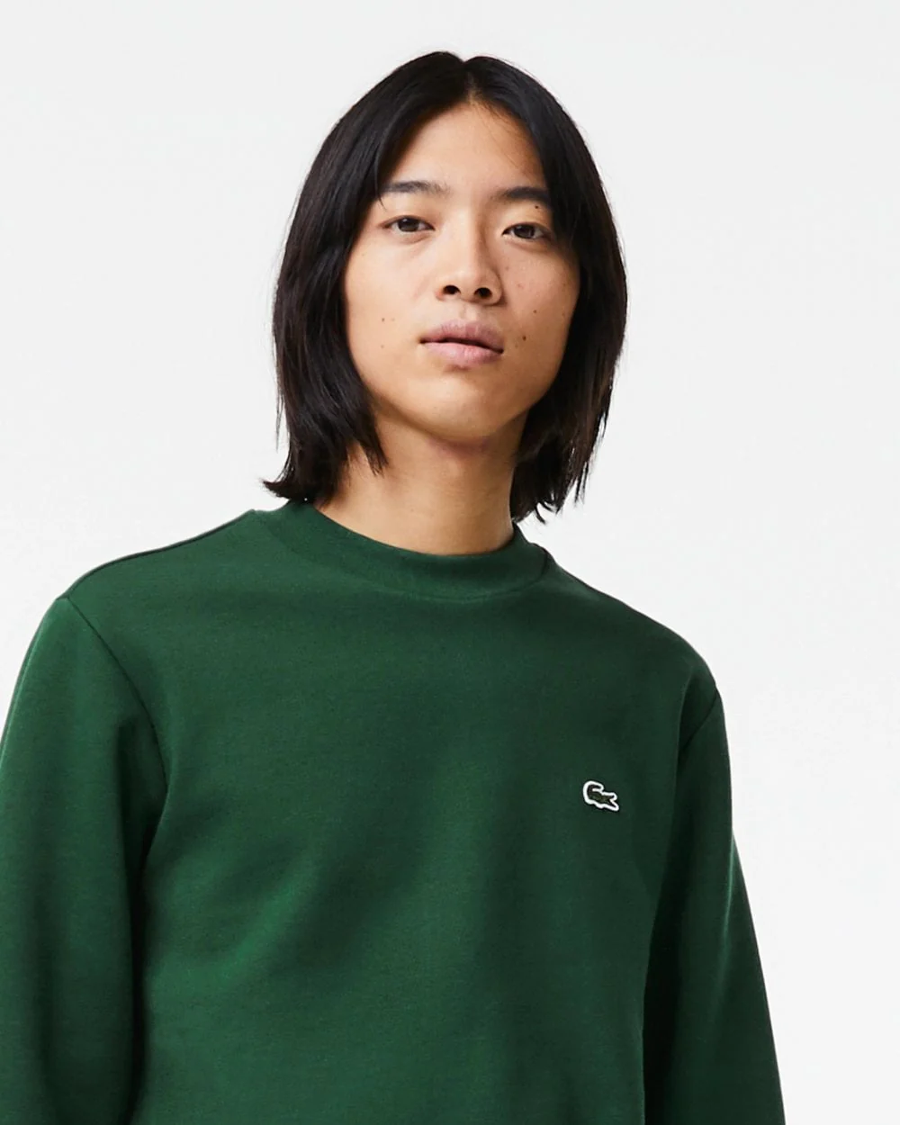 Lacoste Mens Crew Neck Fleece Sweatshirt - Green 132 - Image 2