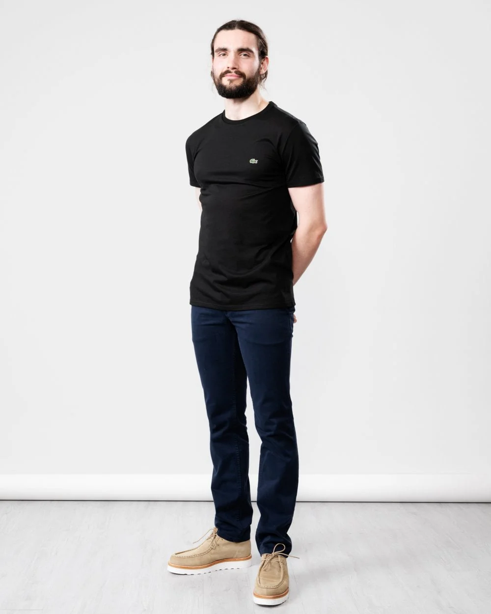 Lacoste Mens Crew Neck Pima Cotton Jersey T-Shirt - Black 031 - Image 5