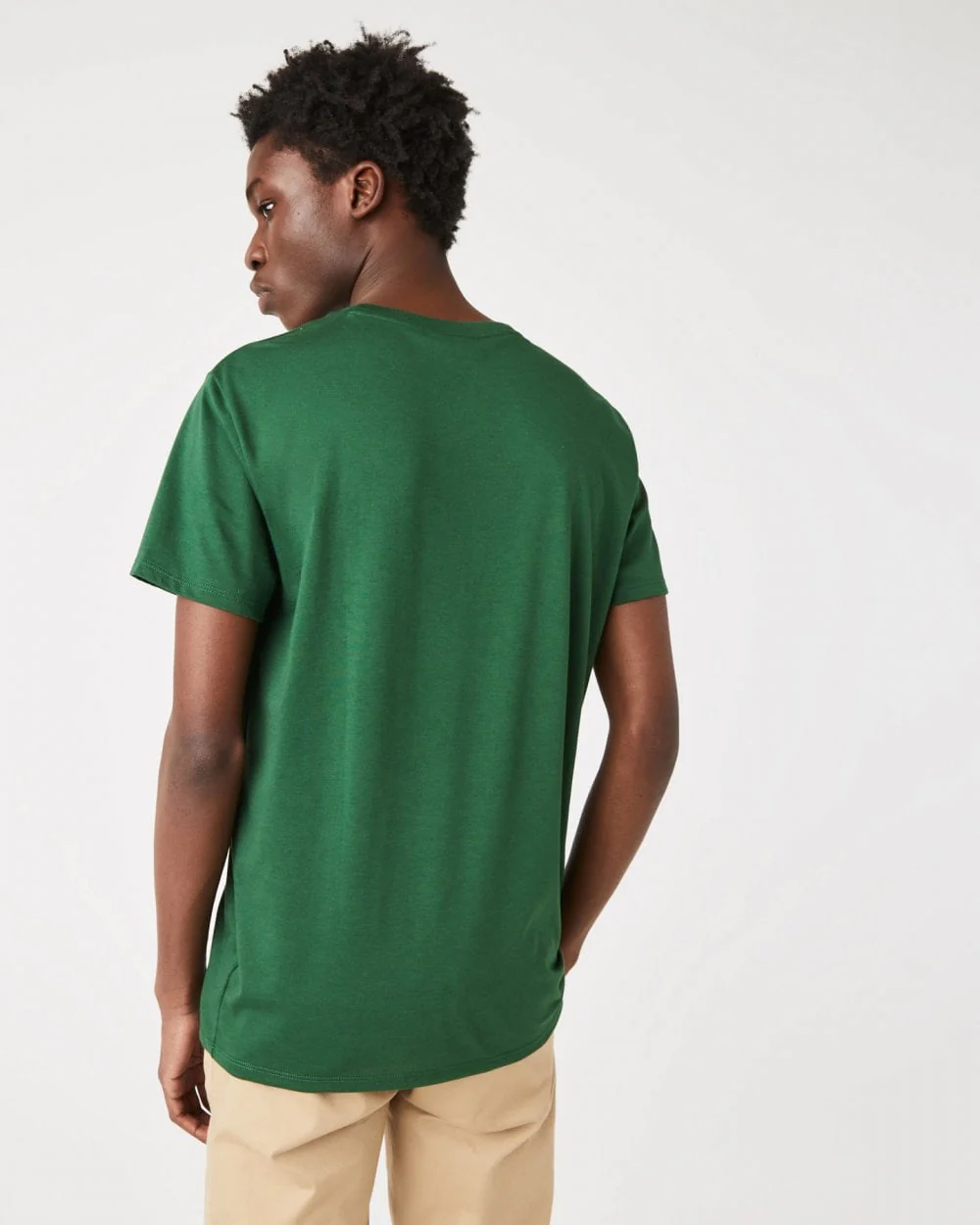 Lacoste Mens Crew Neck Pima Cotton Jersey T-Shirt - Green 132 - Image 2