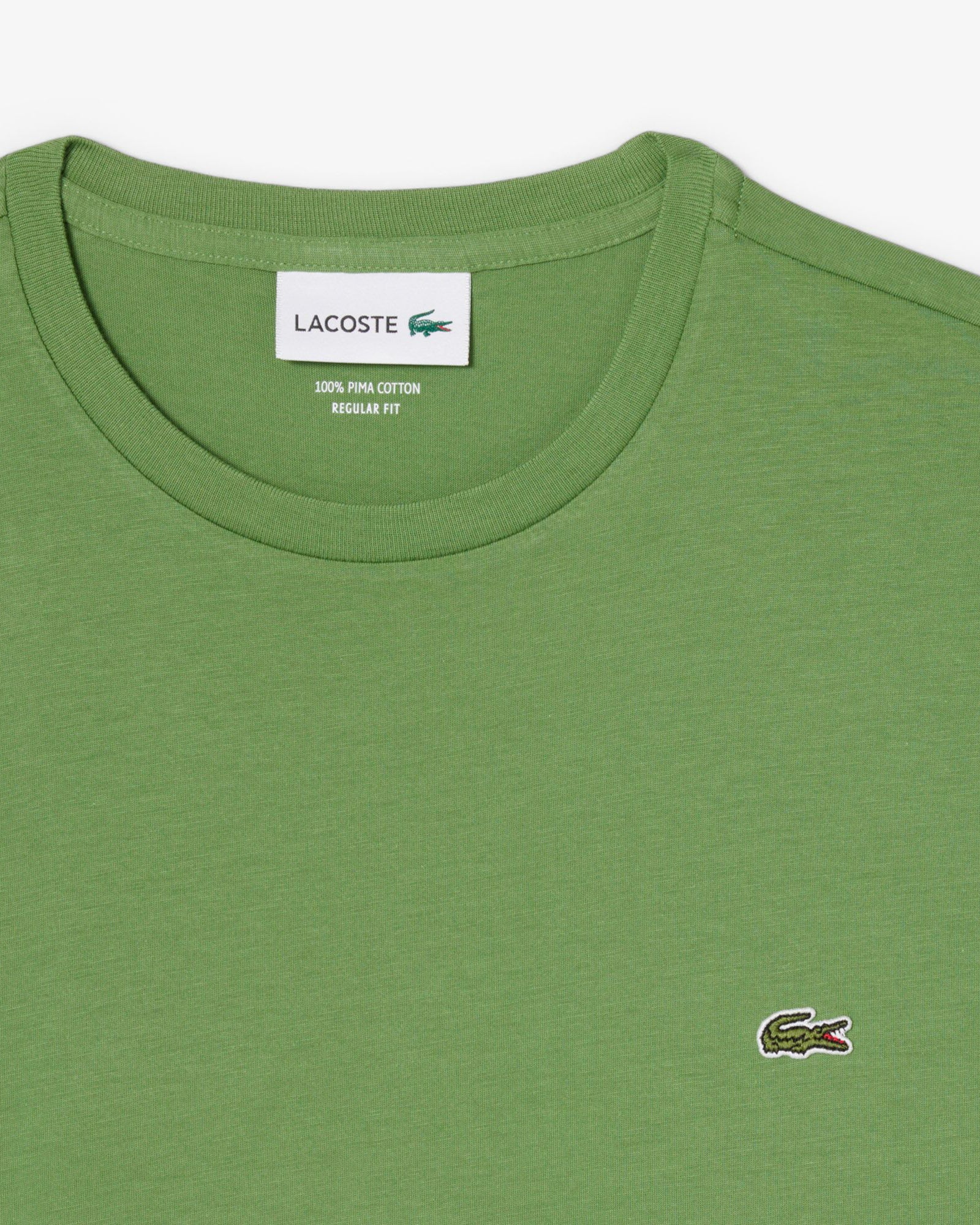 Lacoste Mens Crew Neck Pima Cotton Jersey T-Shirt - Lamb's Lettuce 02M - Image 2