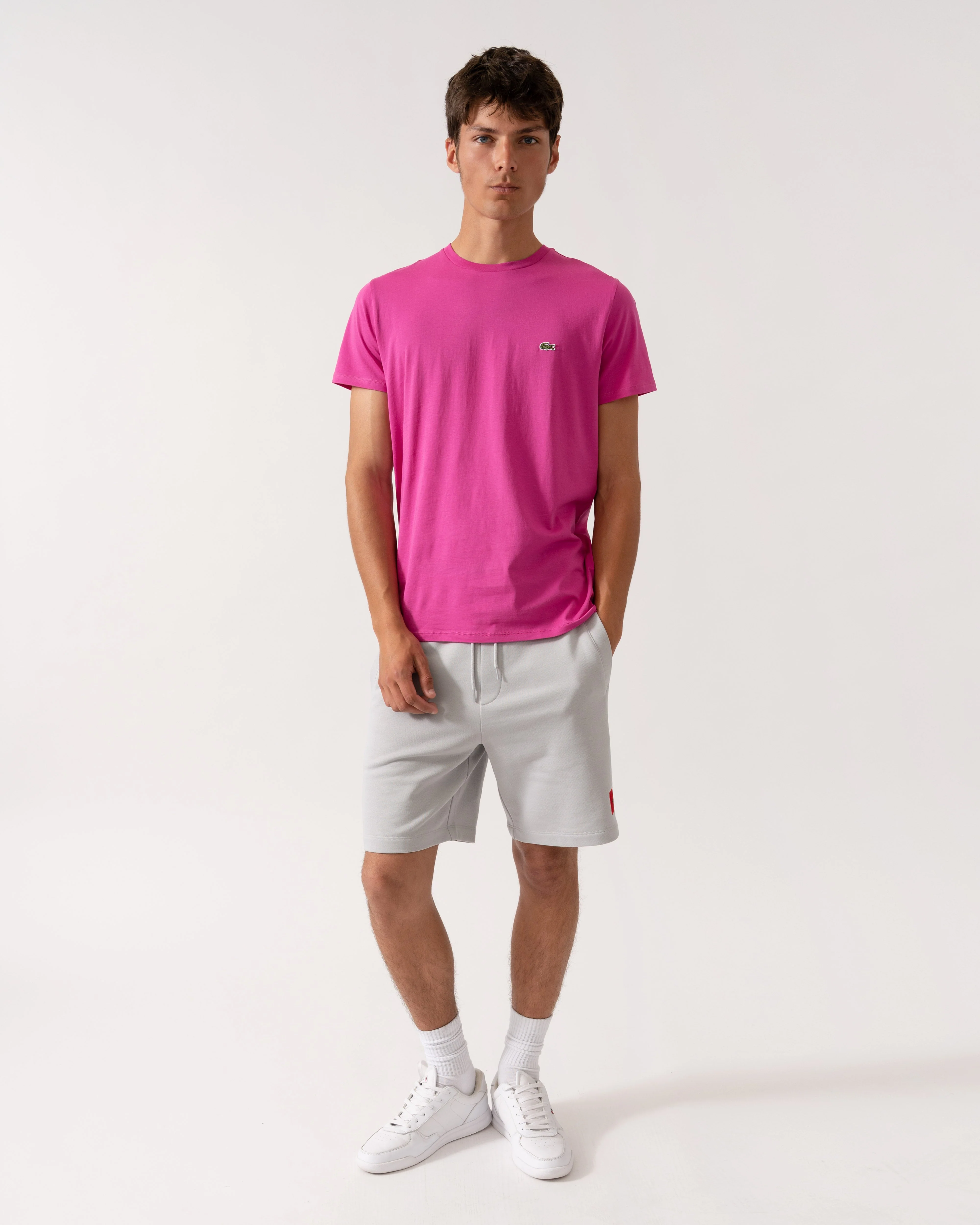 Lacoste Mens Crew Neck Pima Cotton Jersey T-Shirt - Malva I1L - Image 3