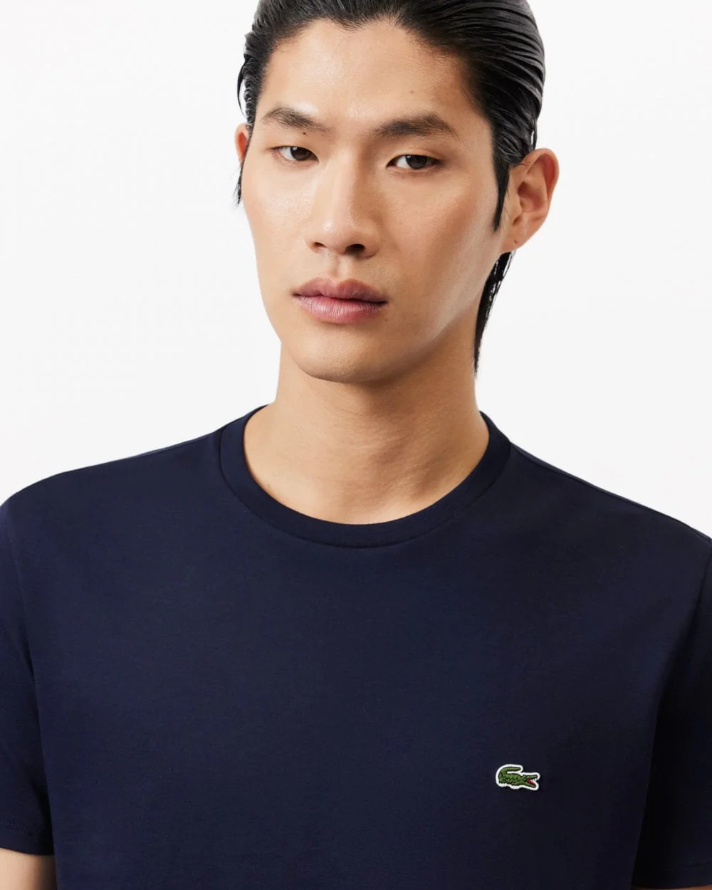 Lacoste Mens Crew Neck Pima Cotton Jersey T-Shirt - Navy Blue 166 - Image 2