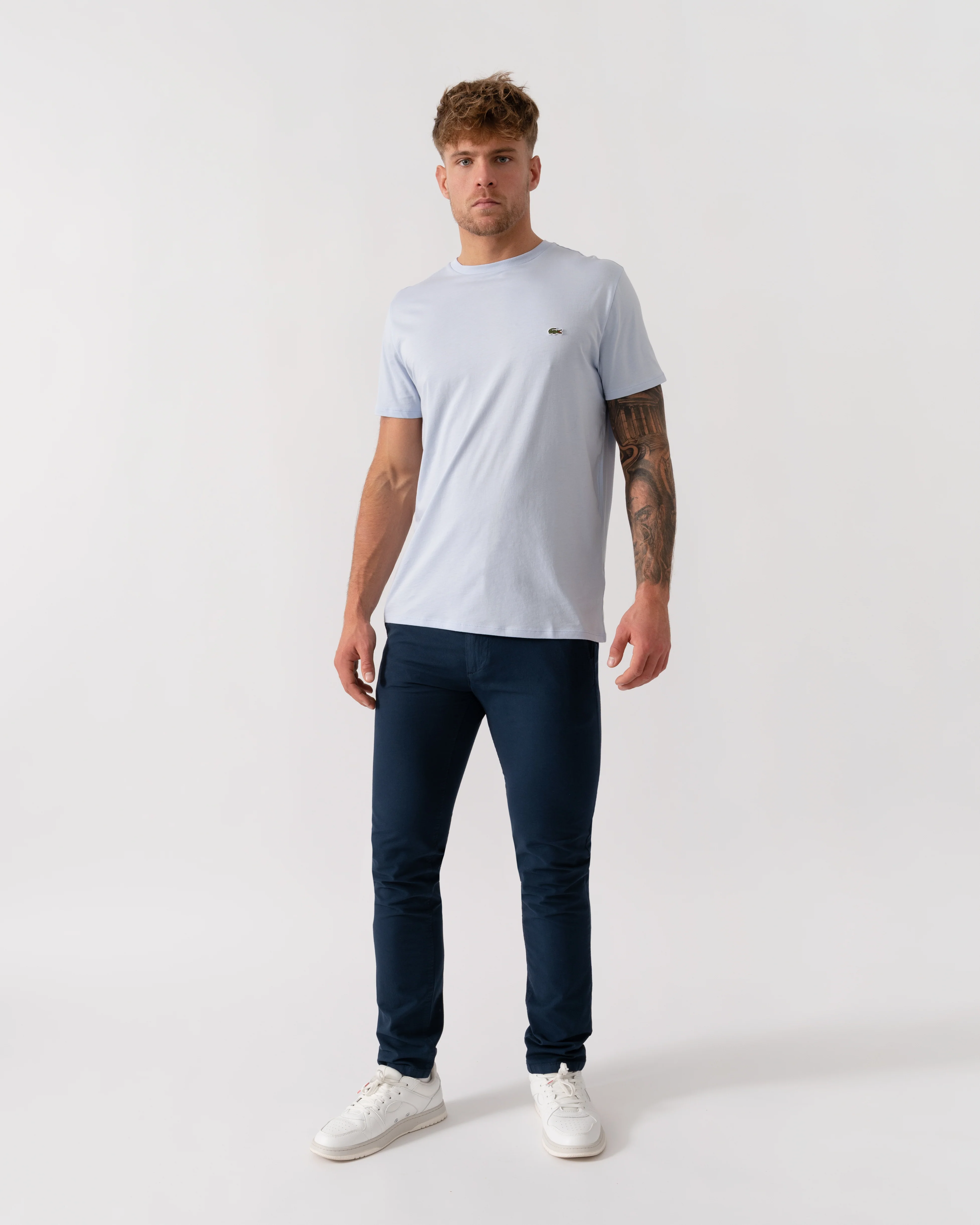 Lacoste Mens Crew Neck Pima Cotton Jersey T-Shirt - Phoenix Blue J2G - Image 2