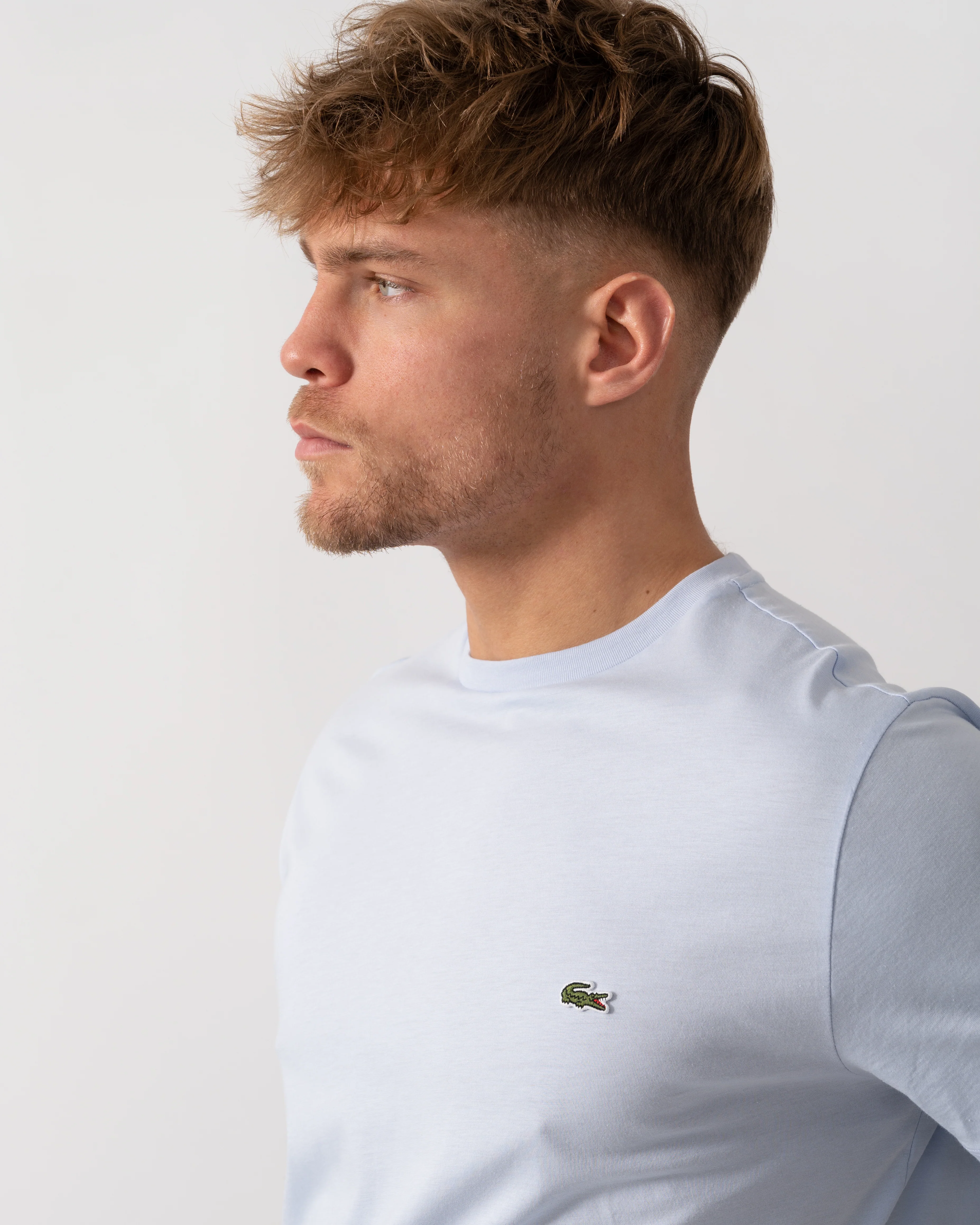 Lacoste Mens Crew Neck Pima Cotton Jersey T-Shirt - Phoenix Blue J2G - Image 3