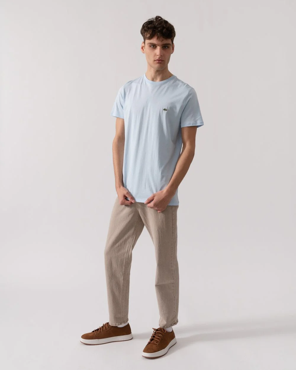 Lacoste Mens Crew Neck Pima Cotton Jersey T-Shirt - Rill T01 - Image 4
