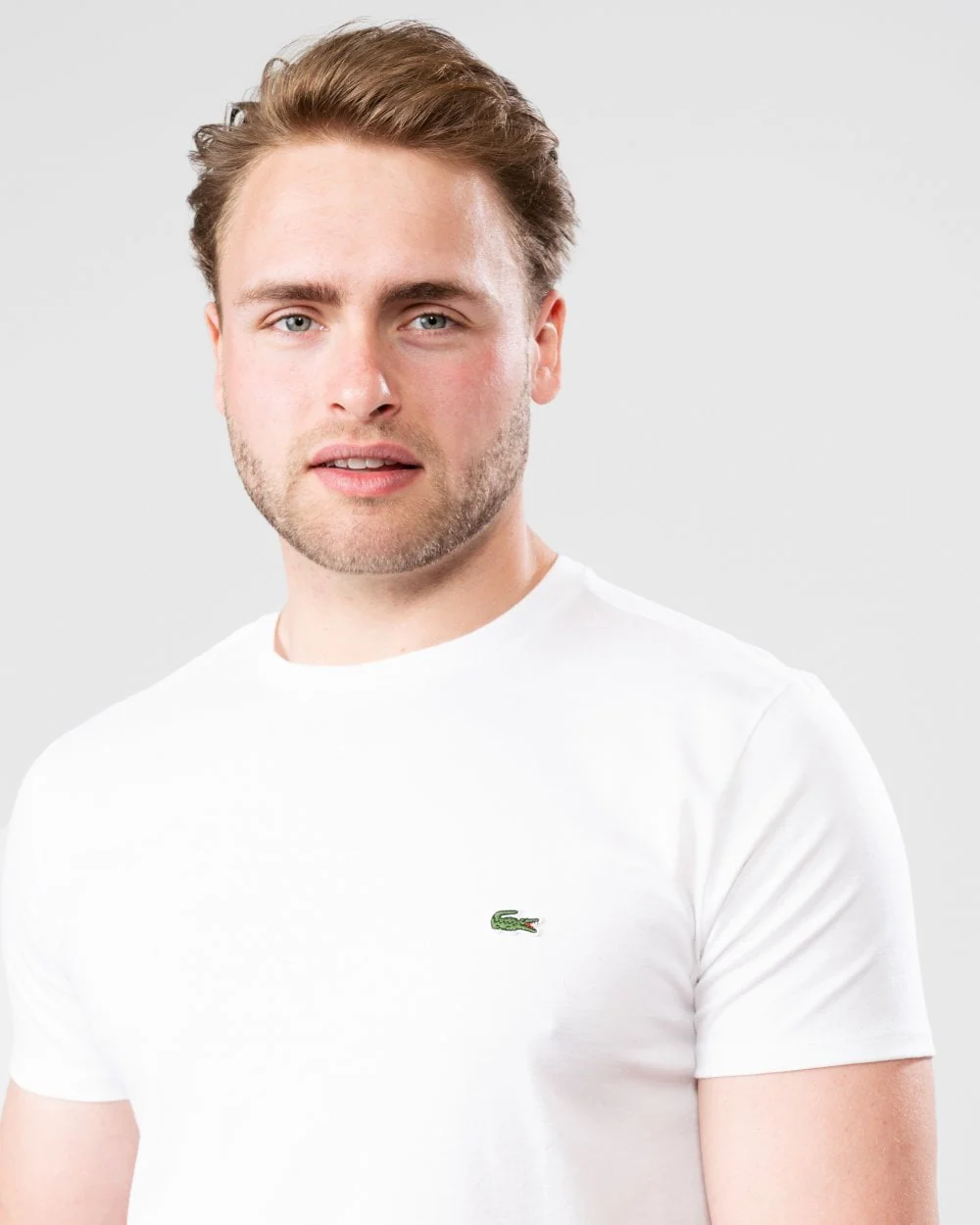 Lacoste Mens Crew Neck Pima Cotton Jersey T-Shirt - White 001 - Image 6