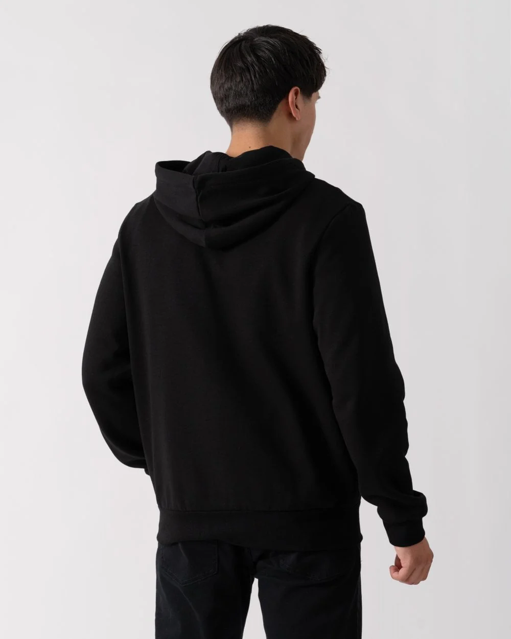Lacoste Mens Fleece Full-Zip Hoodie - Black 031 - Image 4